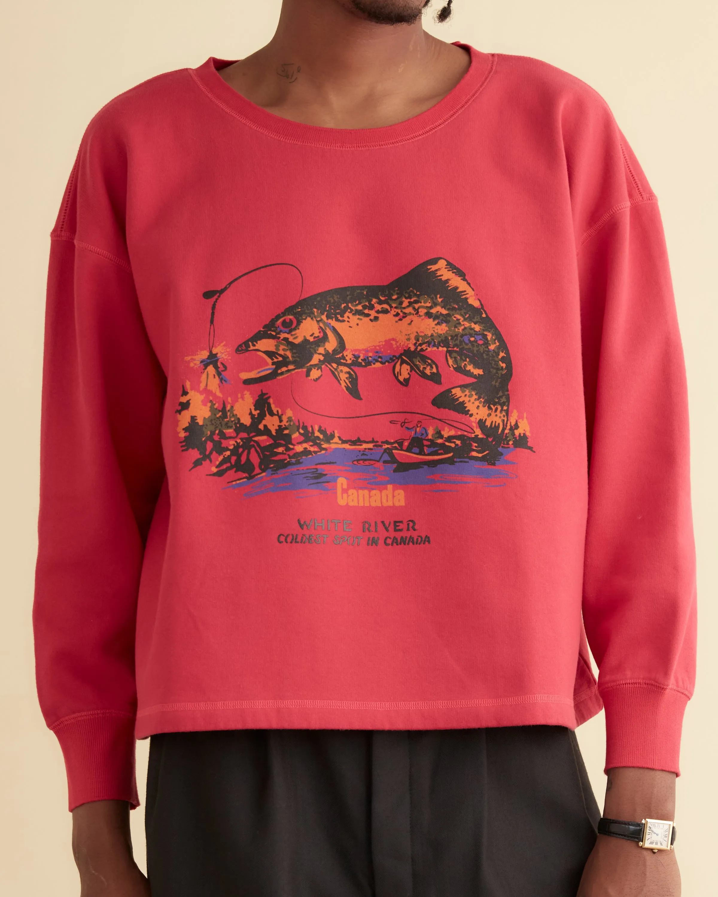 White River Crewneck - Red sold by BODE product image thumbnail 3