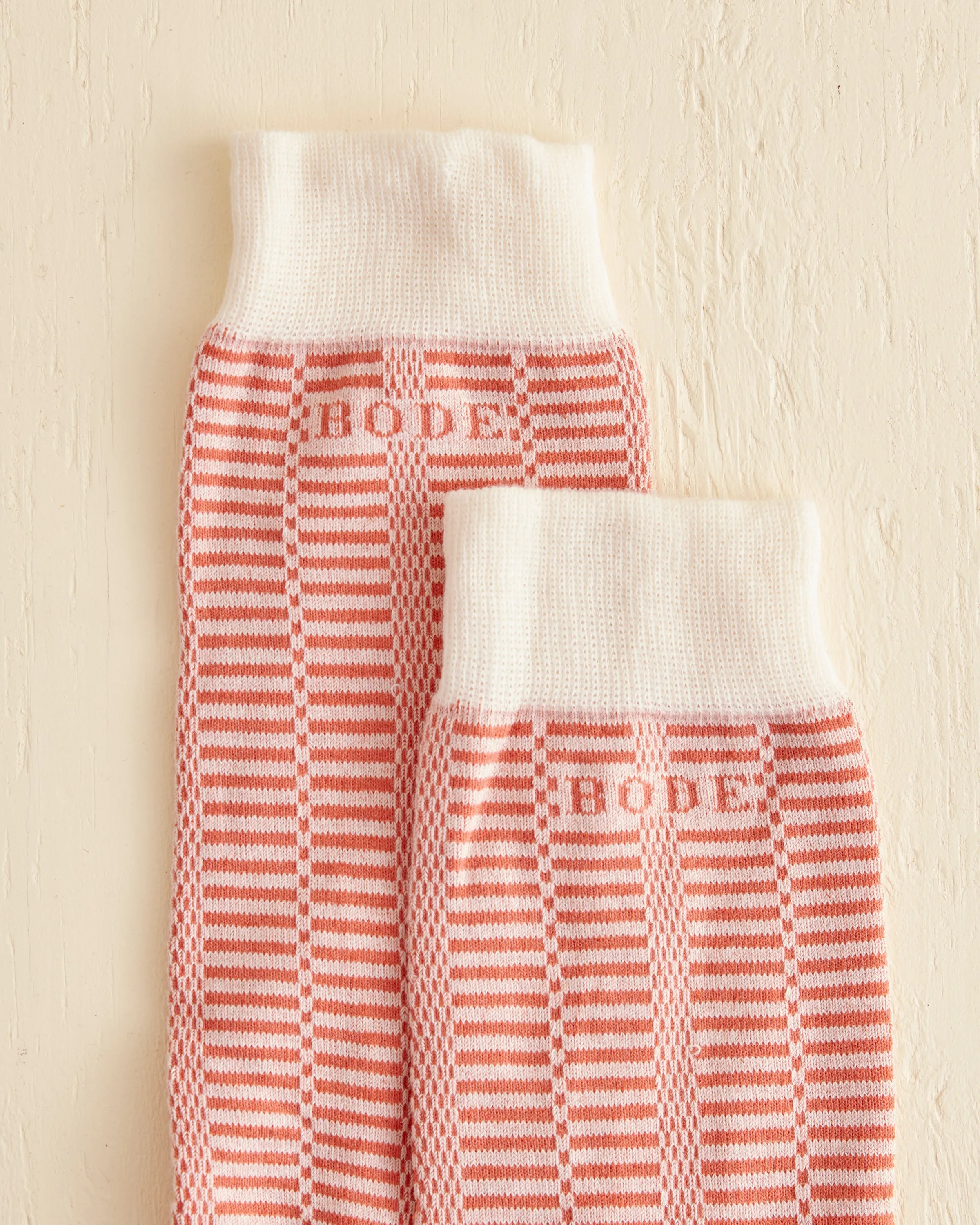 Micro Check Socks - Peach/Cream sold by BODE product image thumbnail 2