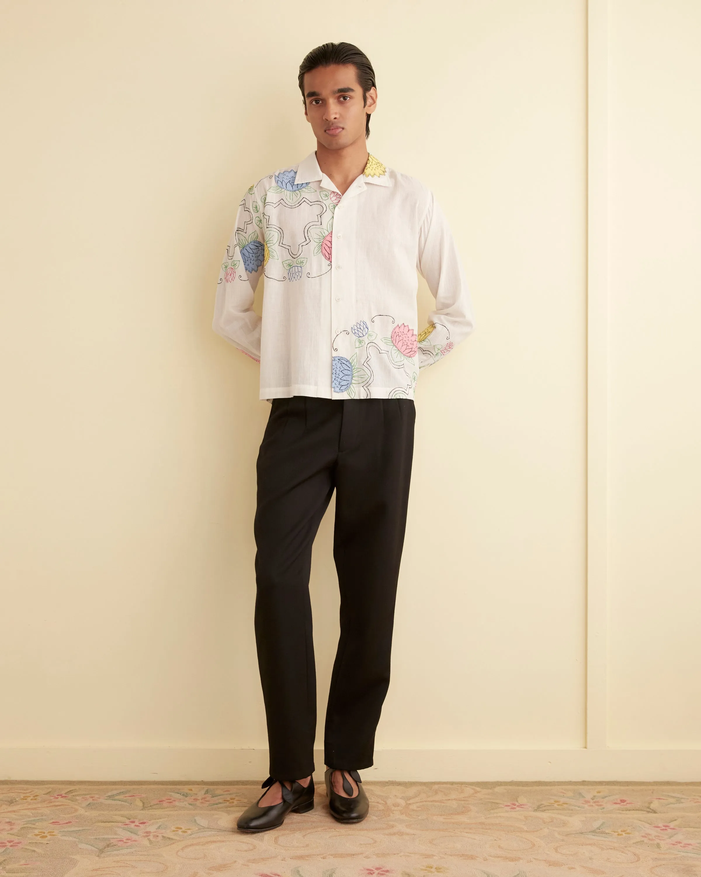 Patchwork Lotus Long Sleeve Shirt sold by BODE