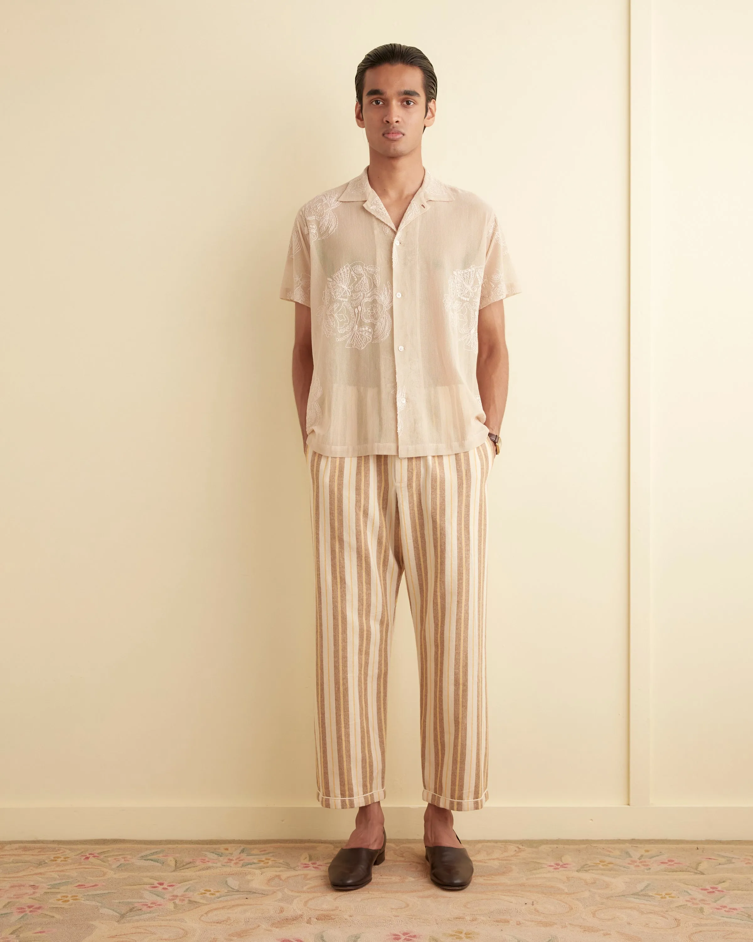 Blonde Stripe Pajama Pants sold by BODE