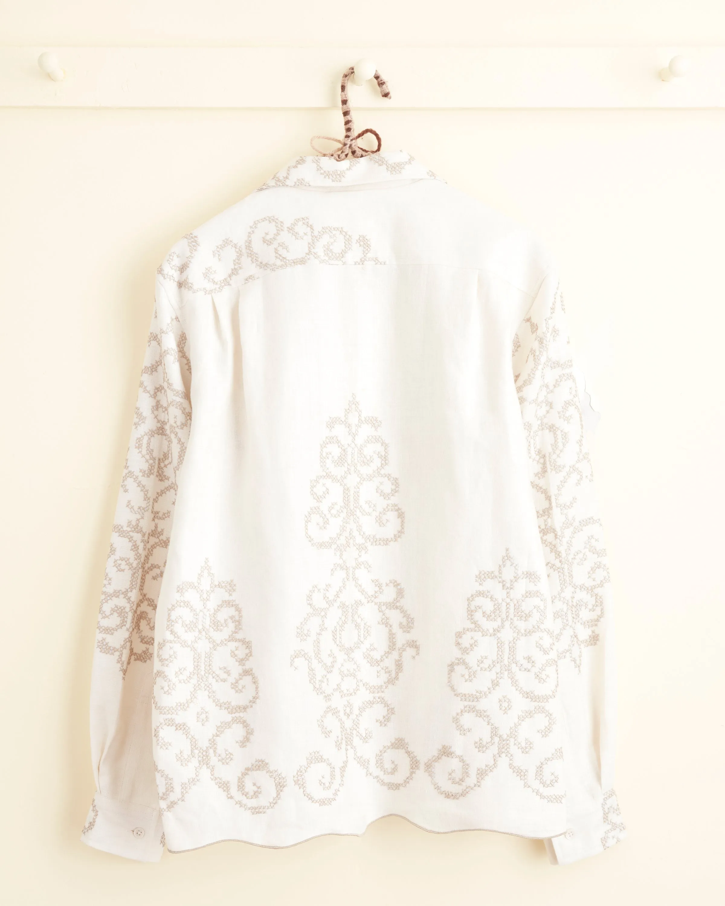 Silver Filial Long Sleeve Shirt - S sold by BODE product image thumbnail 3