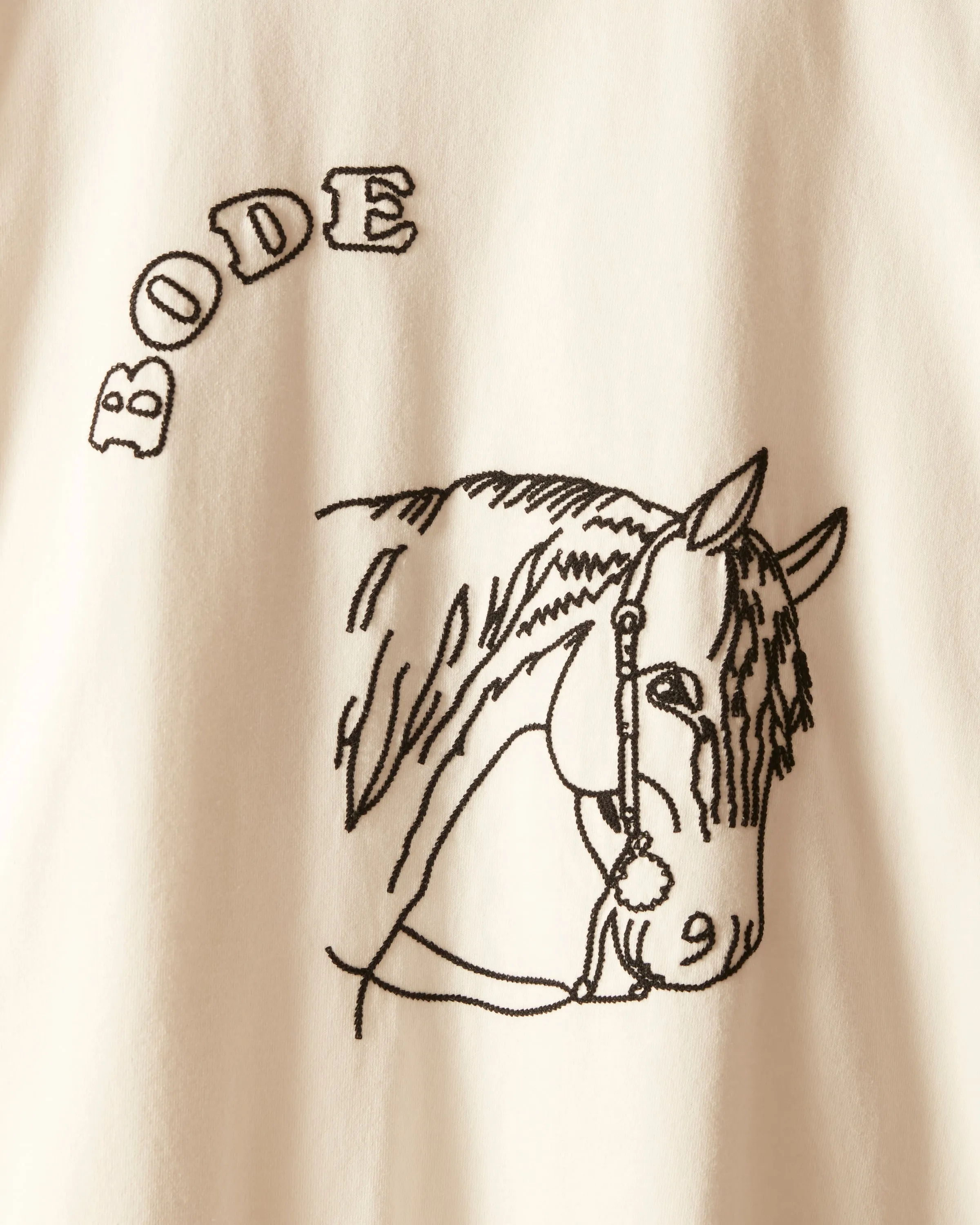 Embroidered Pony Tee - Cream sold by BODE product image thumbnail 3