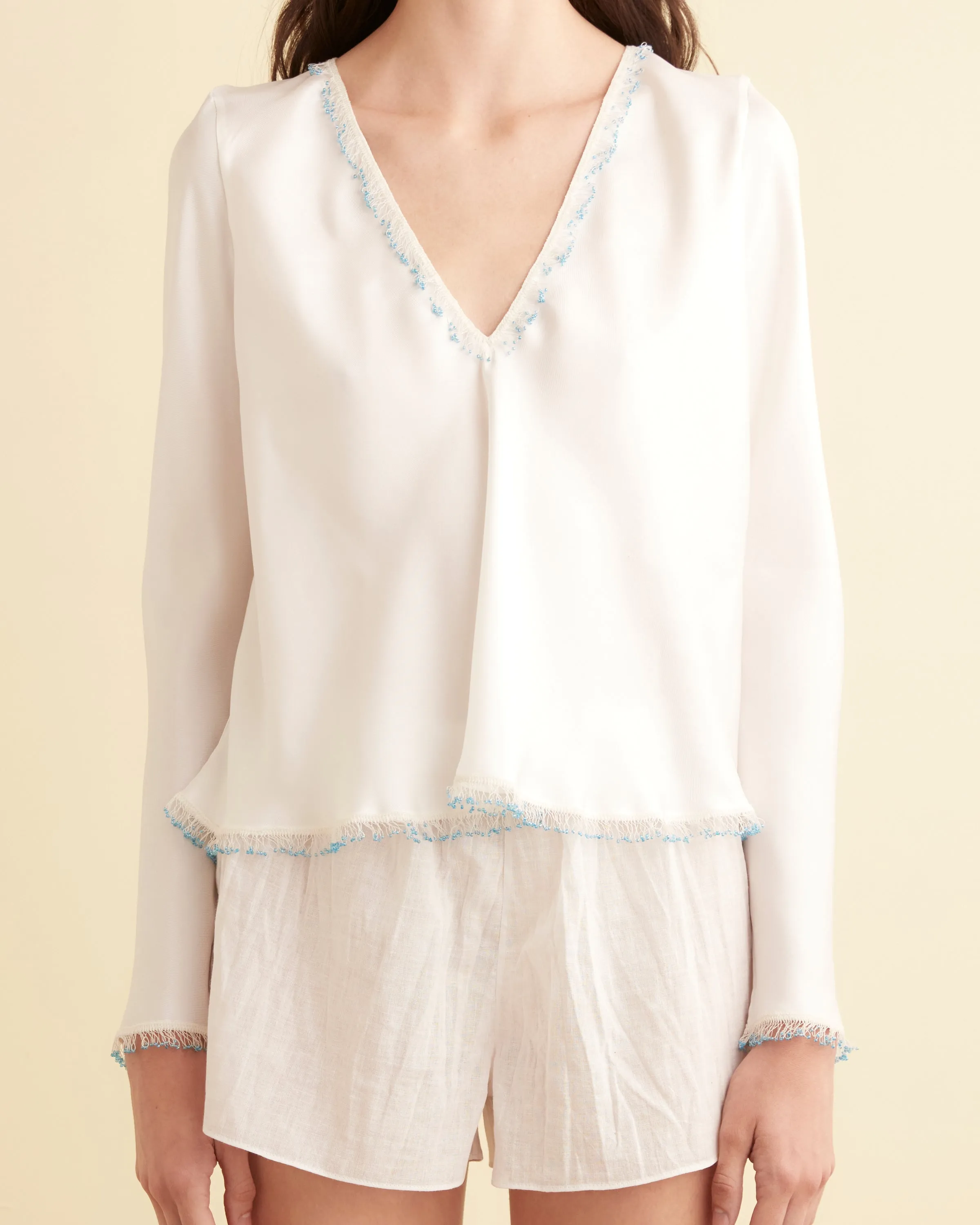 Sea Pebble White Top - S sold by BODE product image thumbnail 2