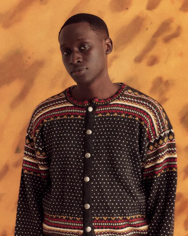 Woodford Jacquard Cardigan sold by BODE