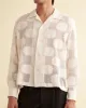 Sunflower Lace Long Sleeve Shirt - Ecru sold by BODE