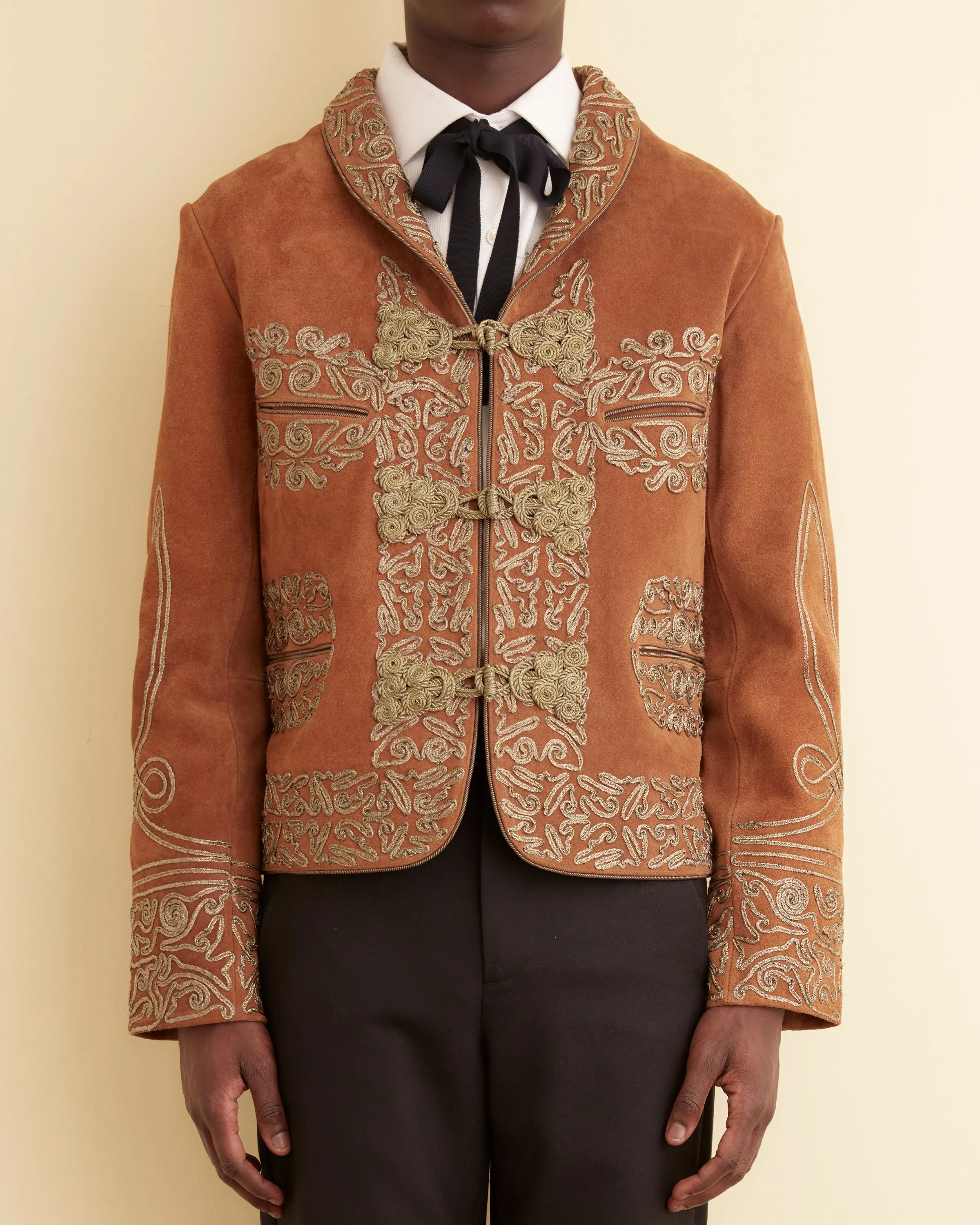 Suede Shawl Couching Jacket sold by BODE product image thumbnail 2