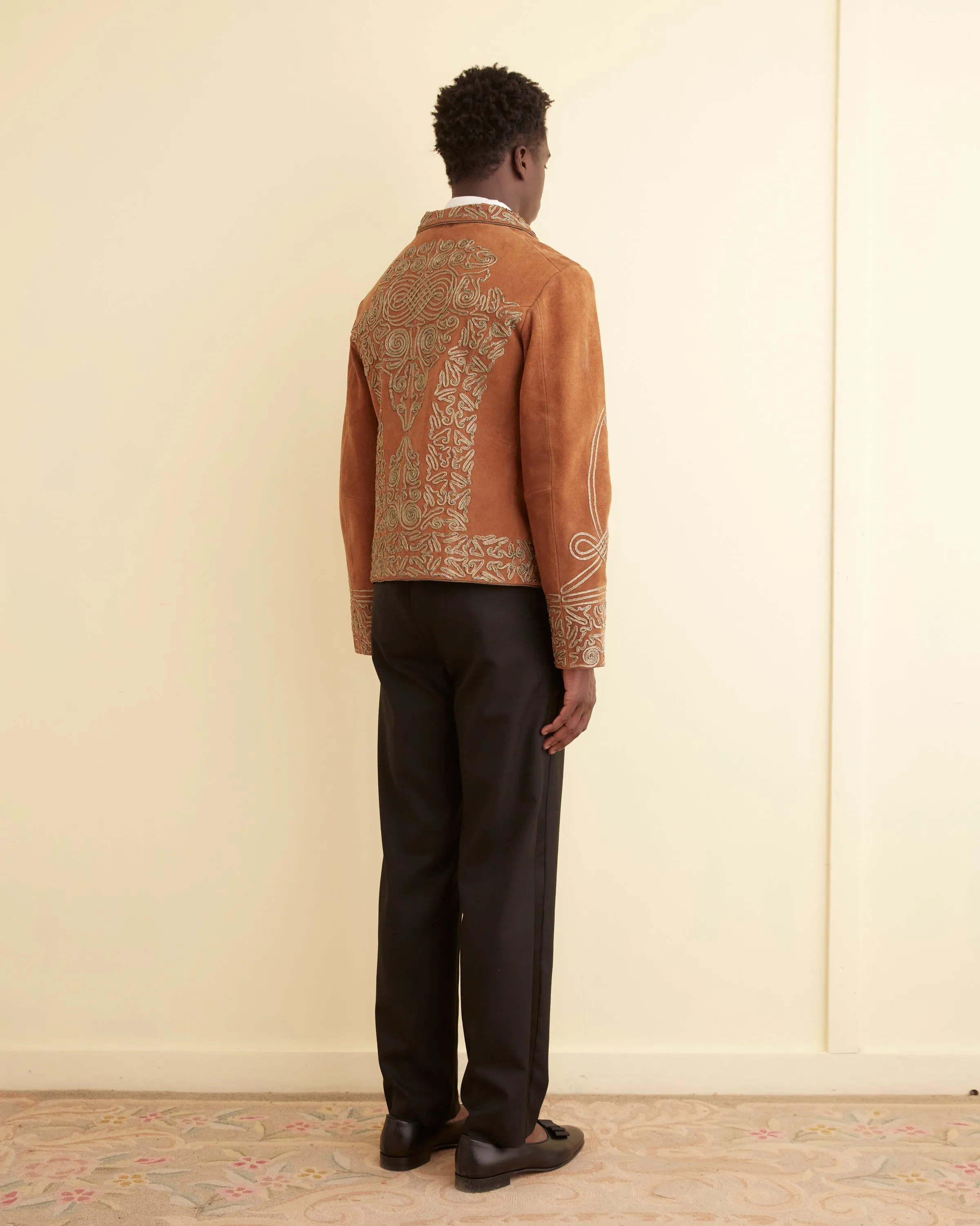 Suede Shawl Couching Jacket sold by BODE product image thumbnail 3