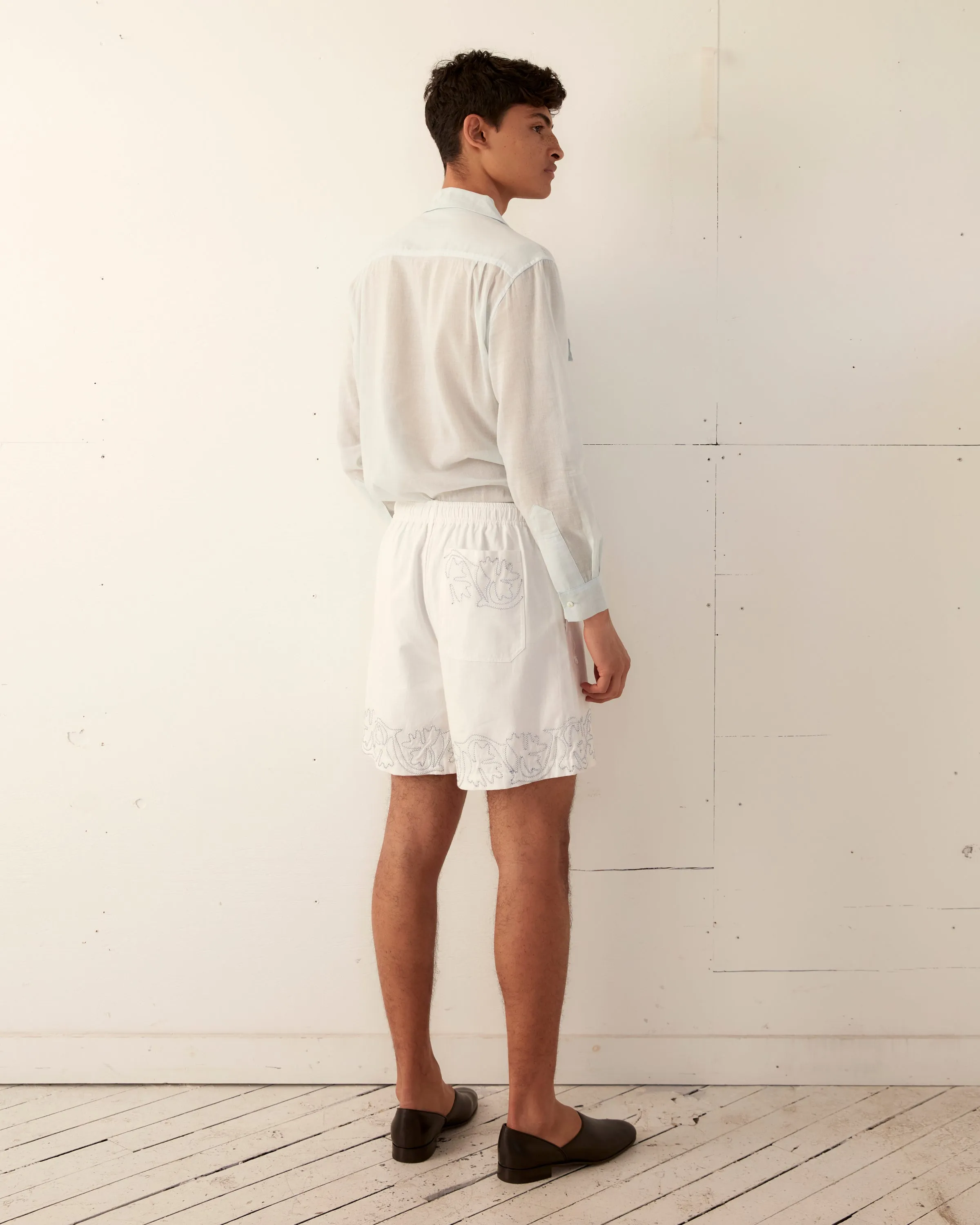 Zig-Zag Couching Shorts sold by BODE product image thumbnail 4