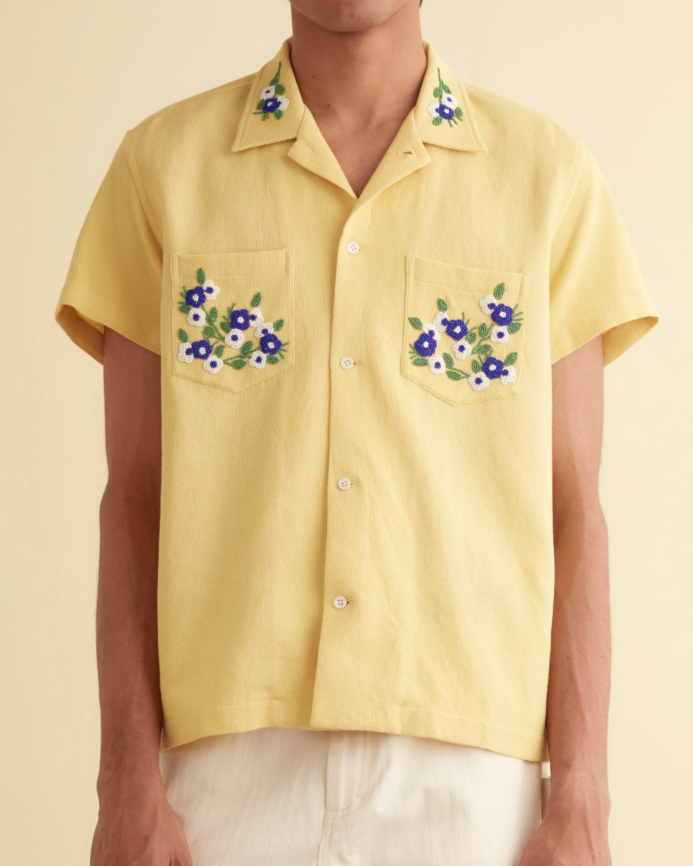 Beaded Chicory Short Sleeve Shirt sold by BODE product image thumbnail 2