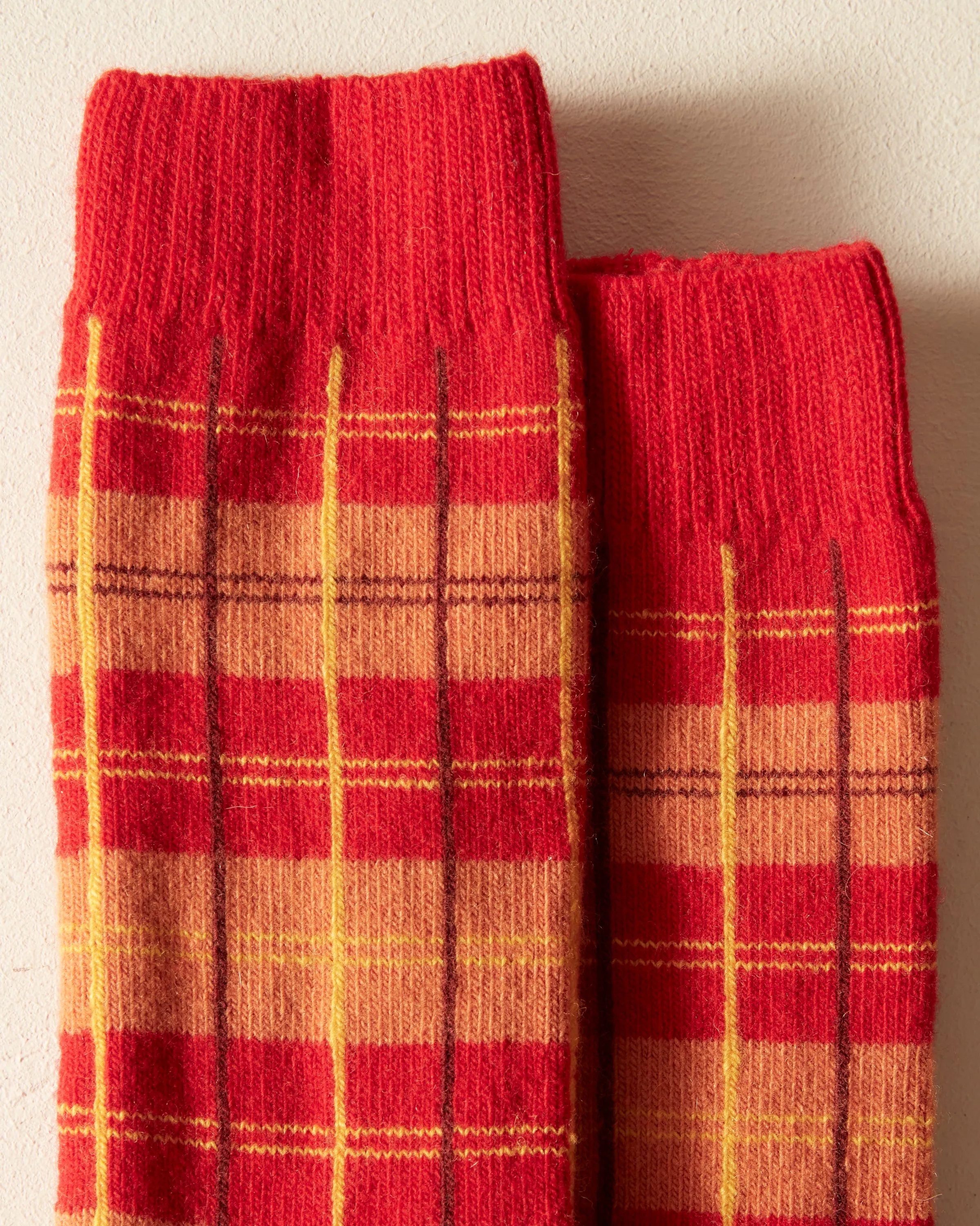 County Plaid Socks - Red Multi sold by BODE product image thumbnail 2