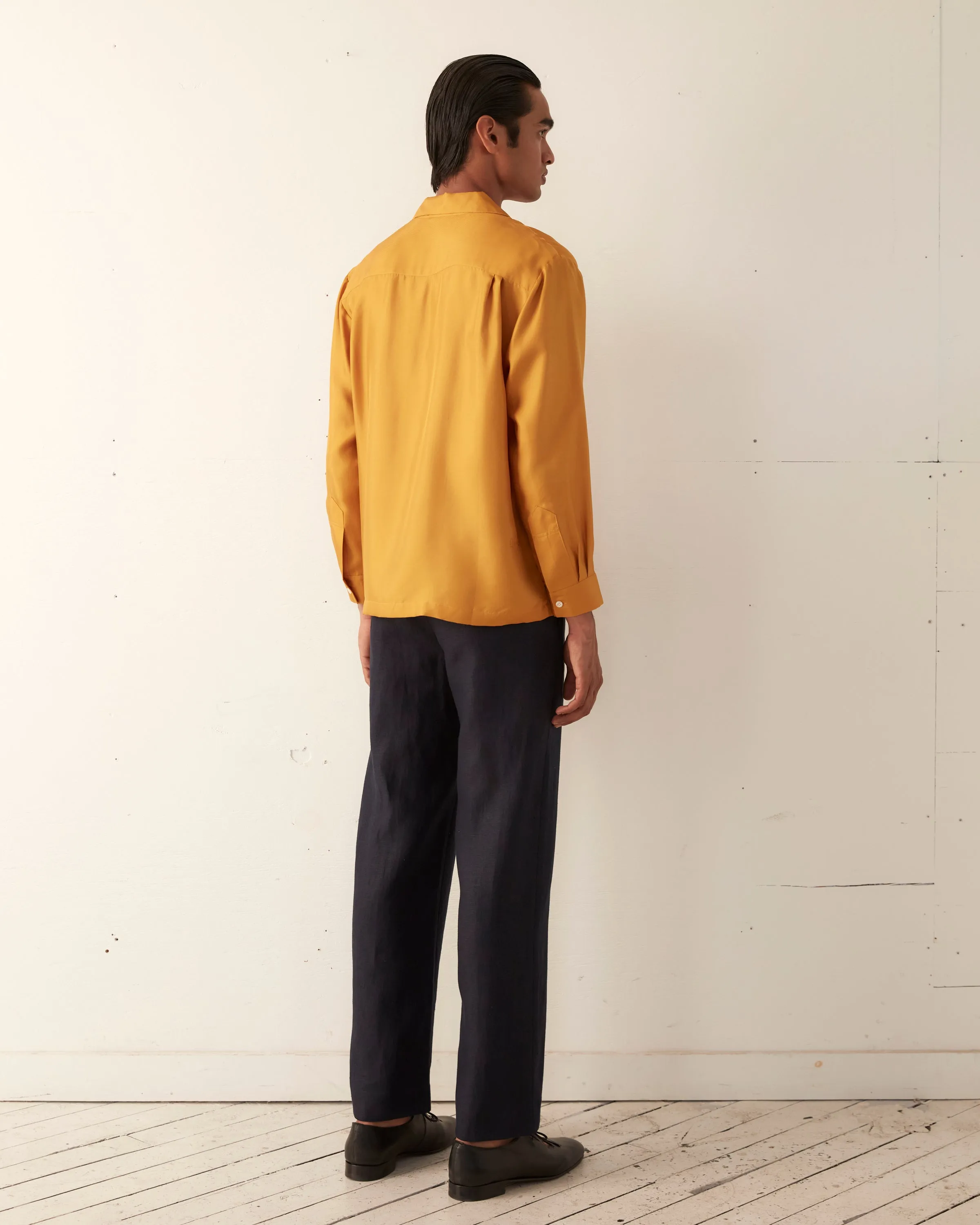 Micro Tie Long Sleeve Shirt - Golden sold by BODE product image thumbnail 4