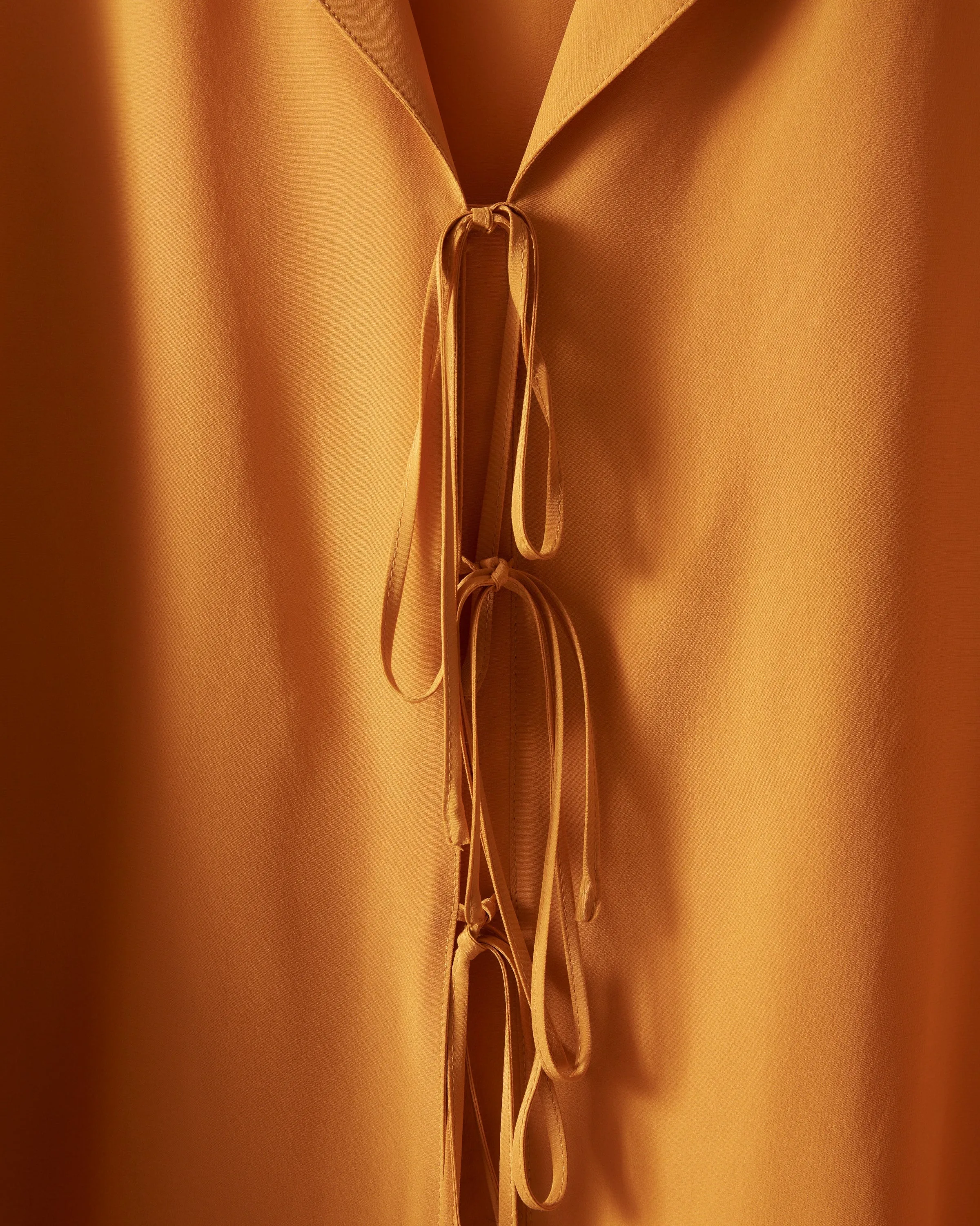 Micro Tie Long Sleeve Shirt - Golden sold by BODE product image thumbnail 3