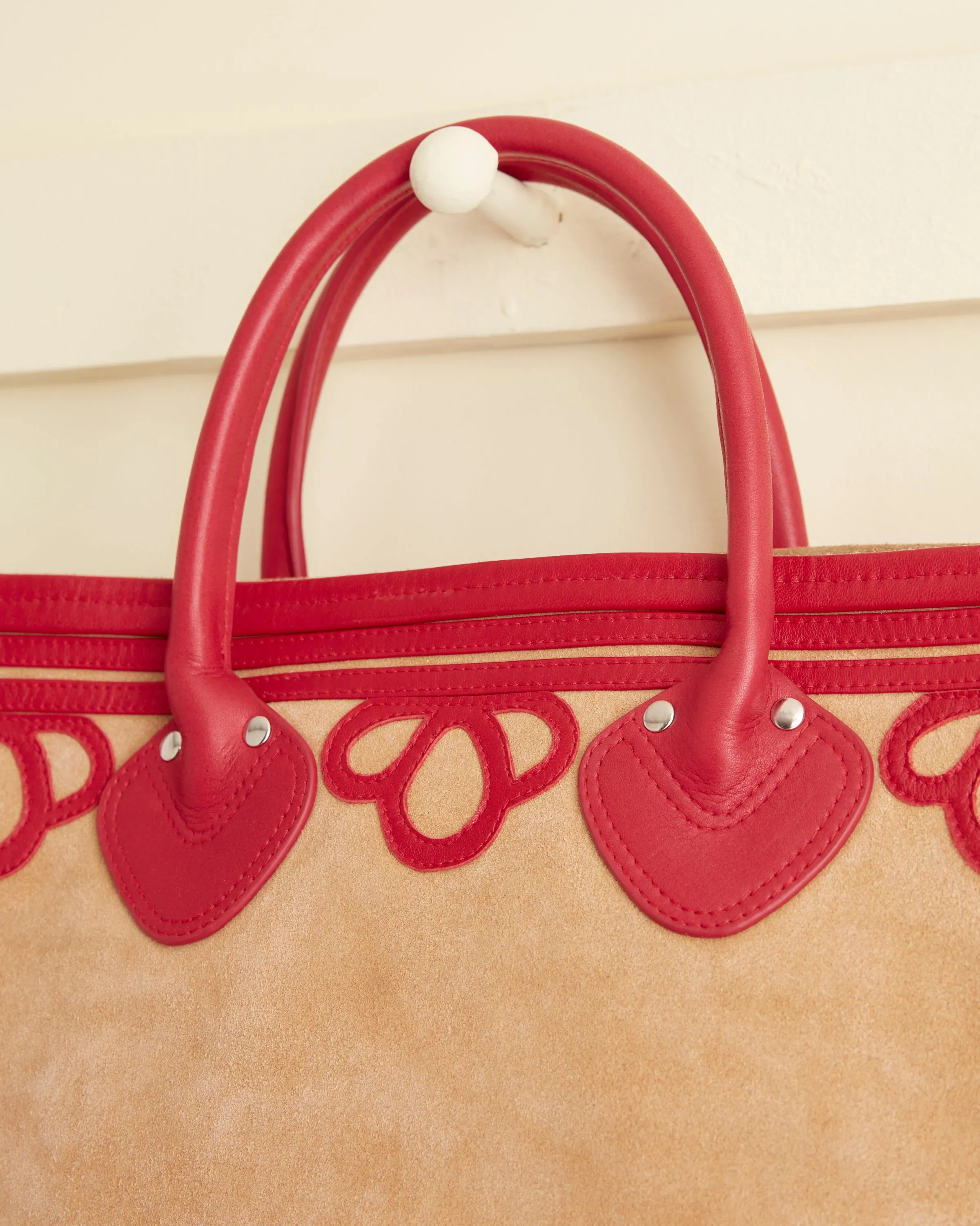 Trefoil Tote - Tan/Red sold by BODE product image thumbnail 2