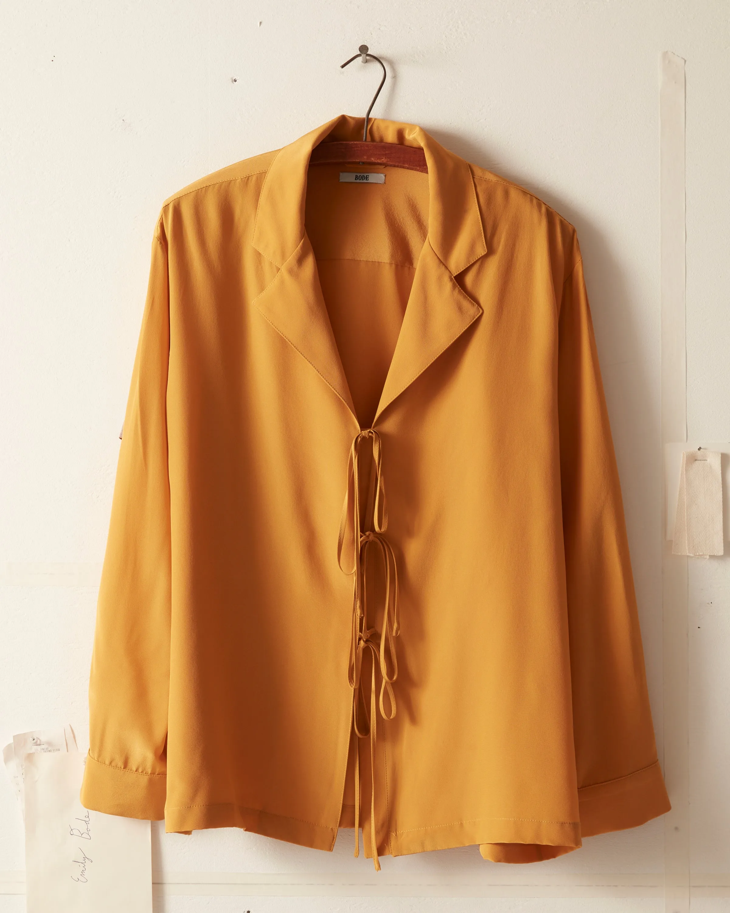 Micro Tie Long Sleeve Shirt - Golden sold by BODE product image thumbnail 2