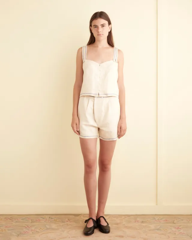 Seascape Cream Top sold by BODE