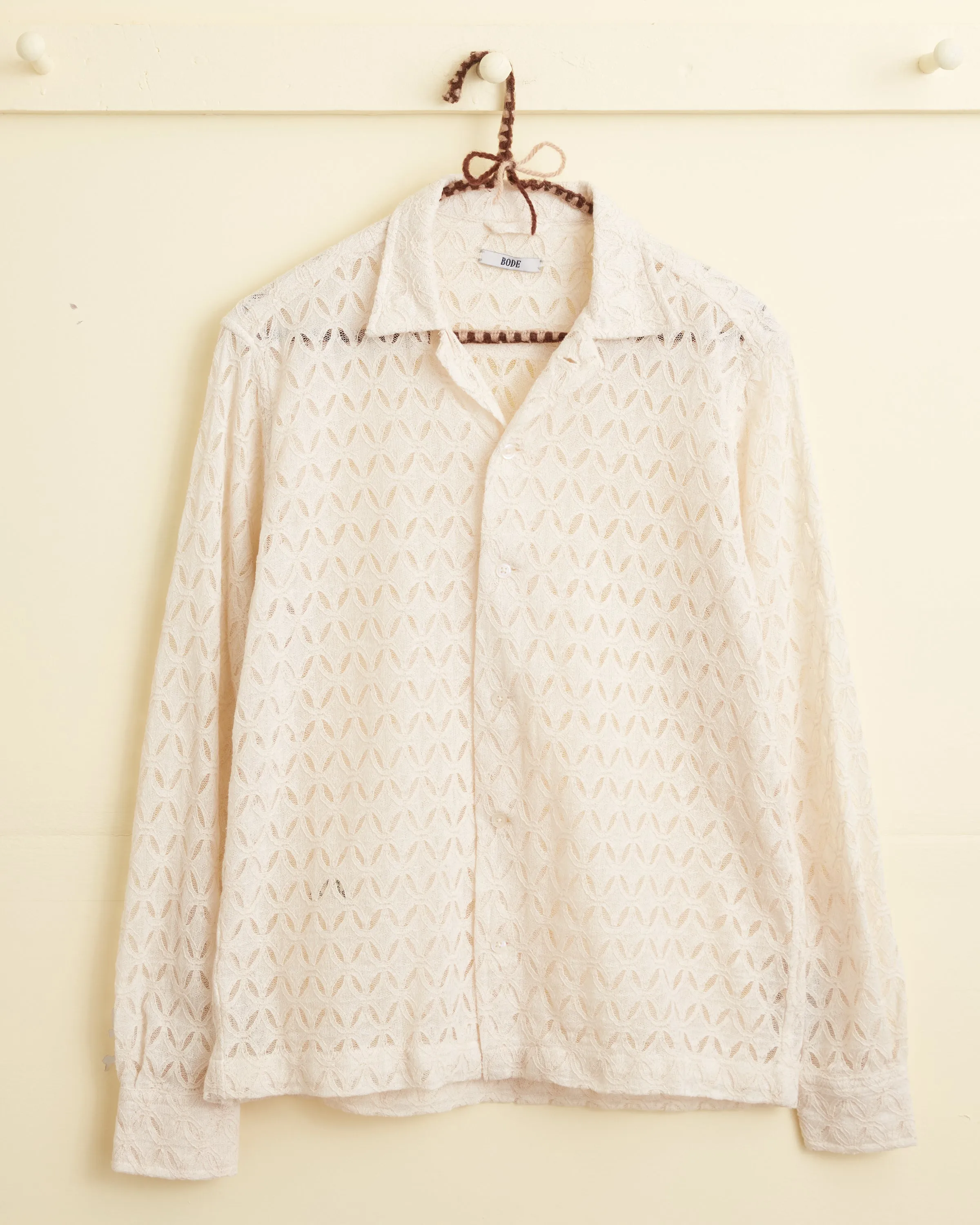 Lattice Lace Long Sleeve Shirt sold by BODE