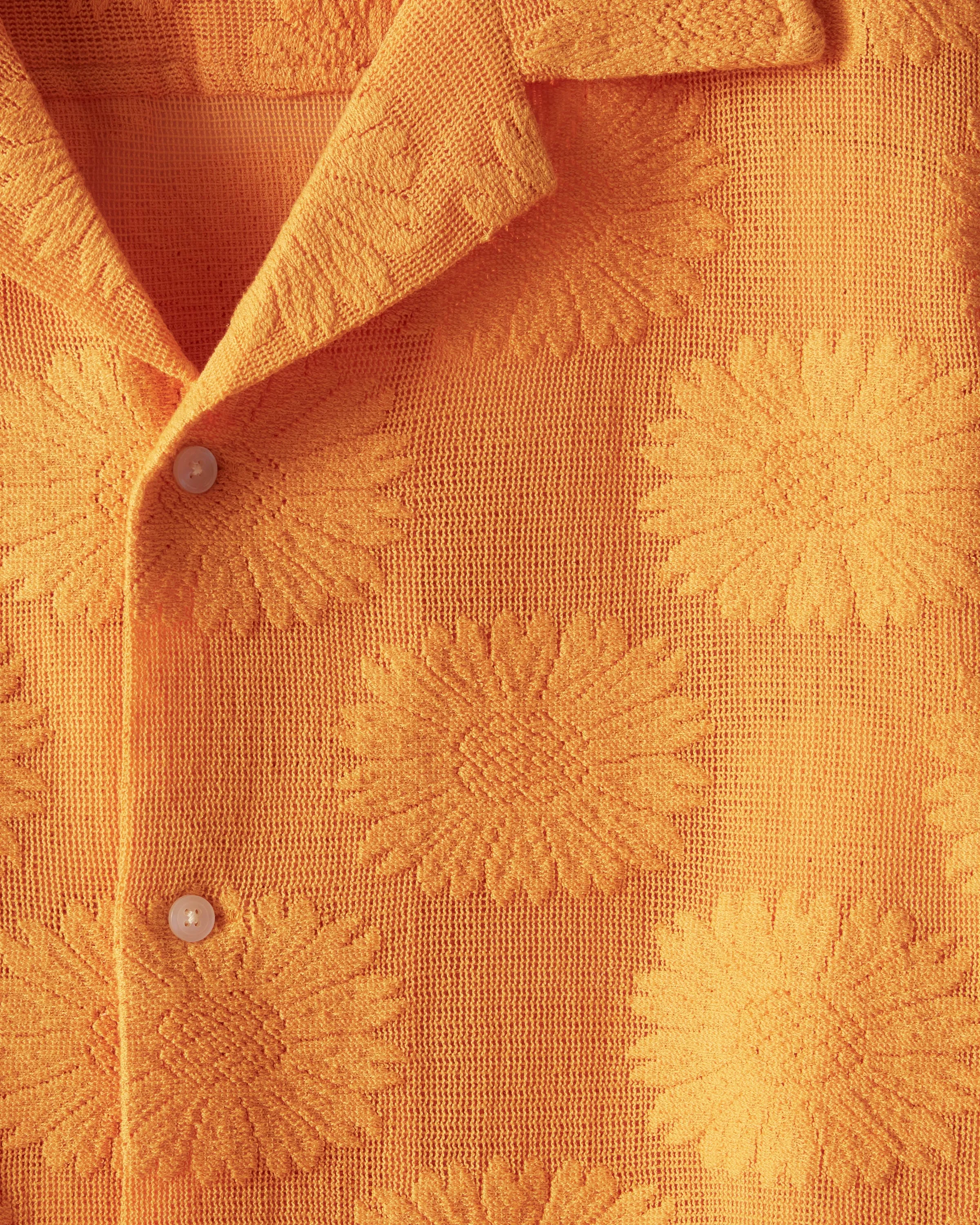 Sunflower Lace Short Sleeve Shirt - Golden sold by BODE product image thumbnail 3