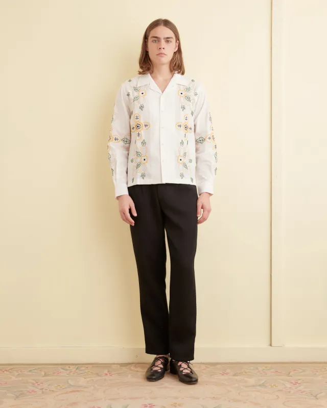 Embroidered Buttercup Long Sleeve Shirt sold by BODE