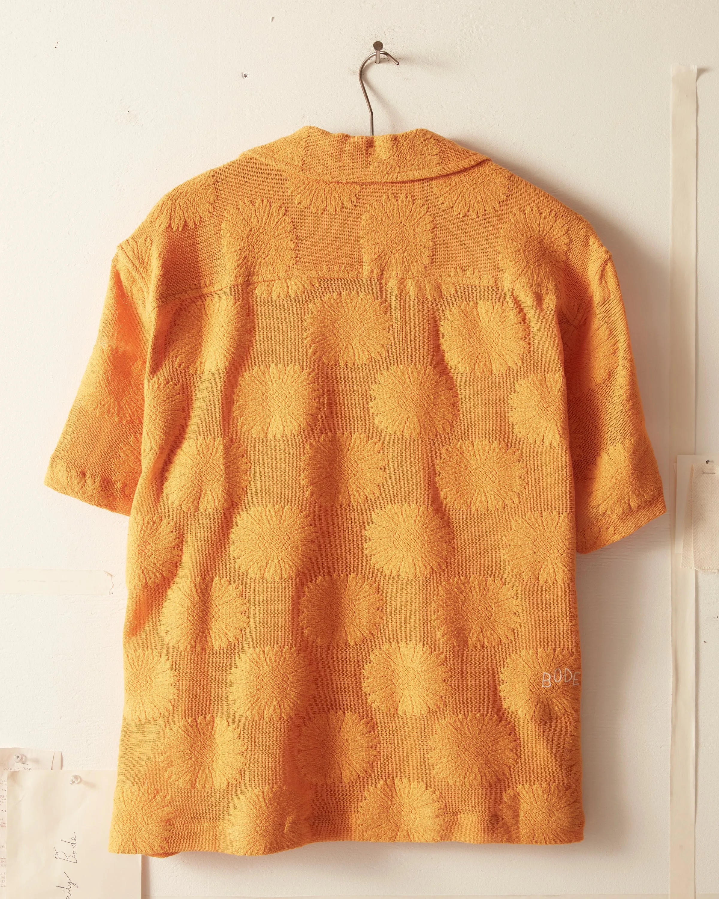 Sunflower Lace Short Sleeve Shirt - Golden sold by BODE product image thumbnail 5