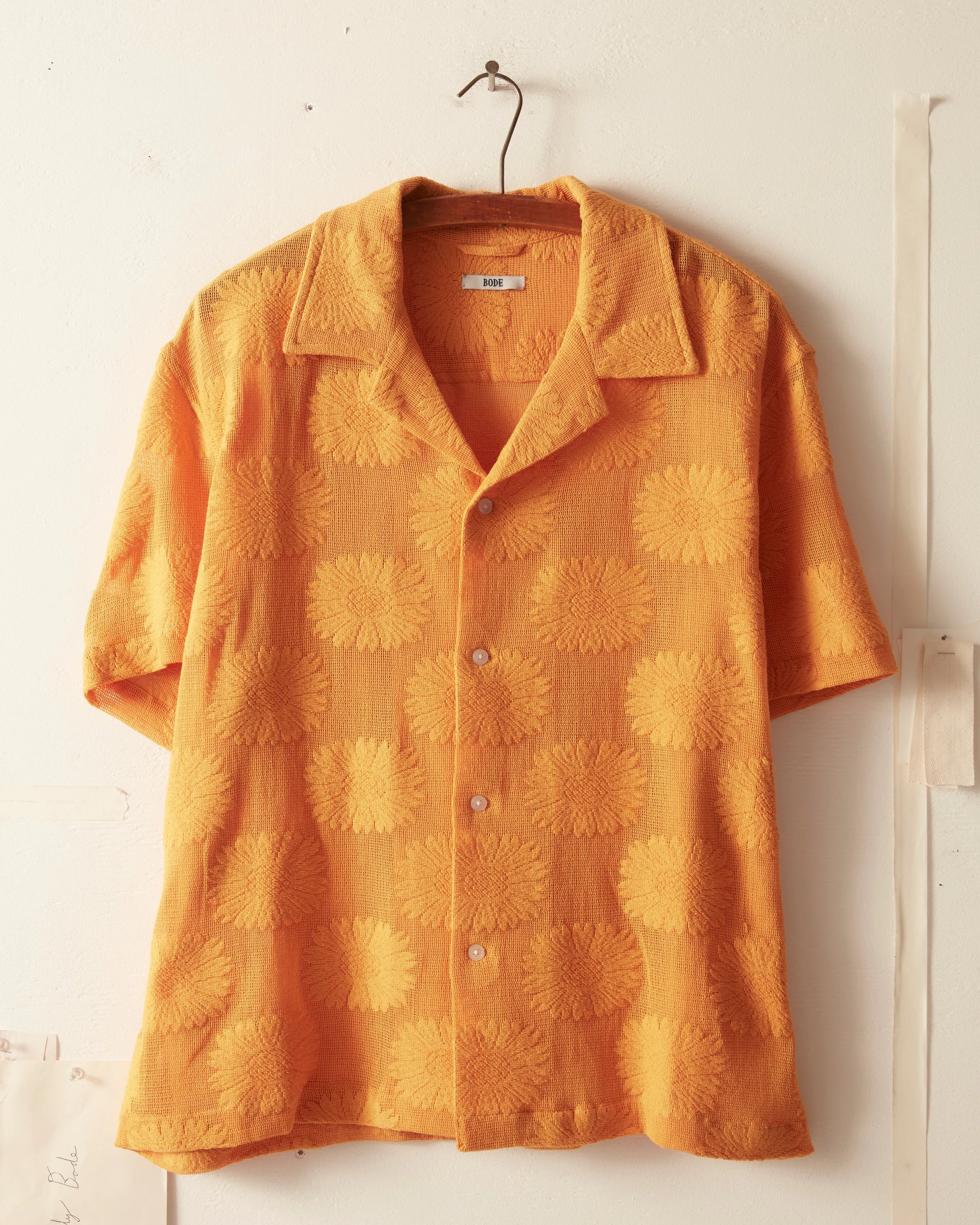 Sunflower Lace Short Sleeve Shirt - Golden sold by BODE product image thumbnail 2
