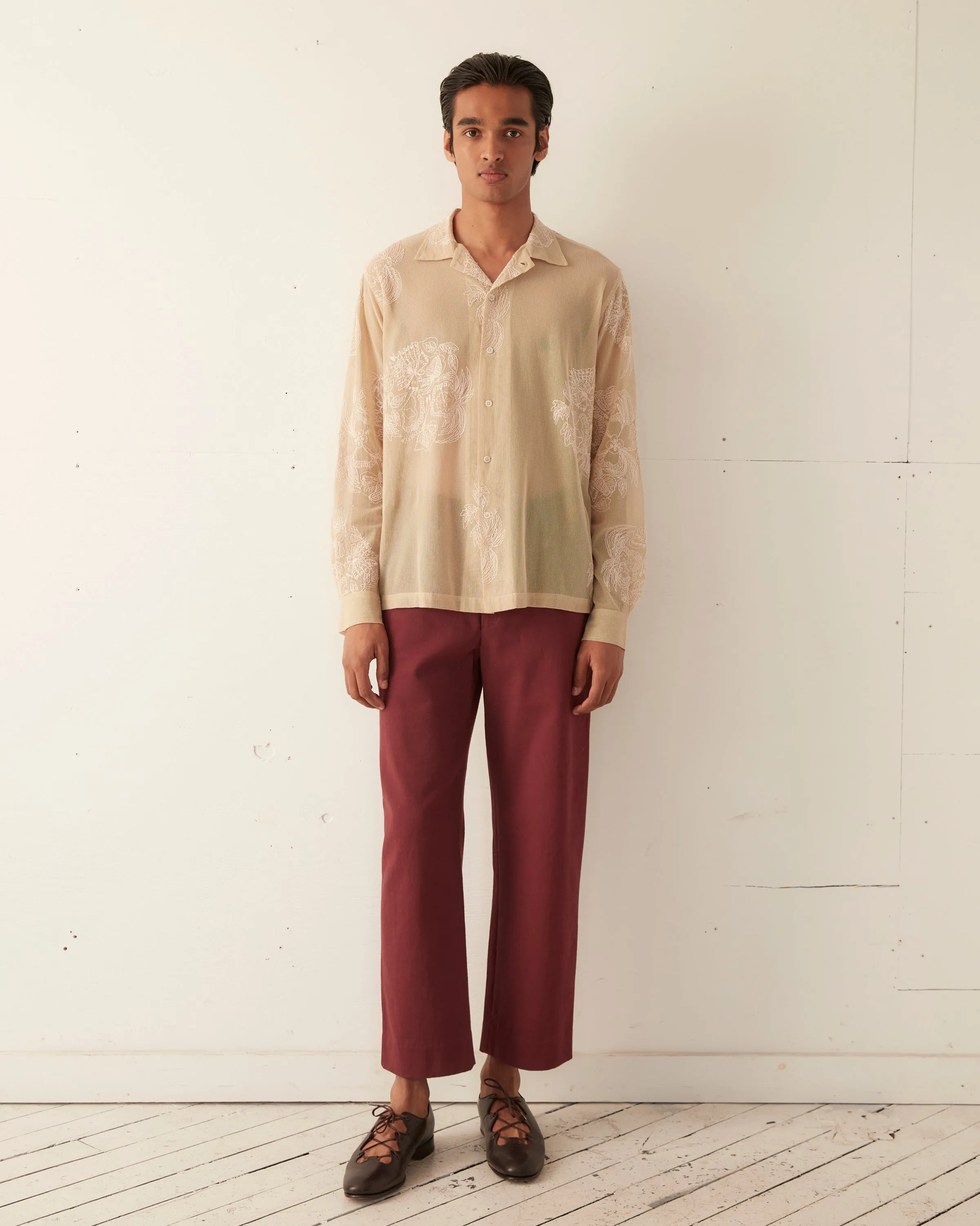 Moth Veil Long Sleeve Shirt sold by BODE