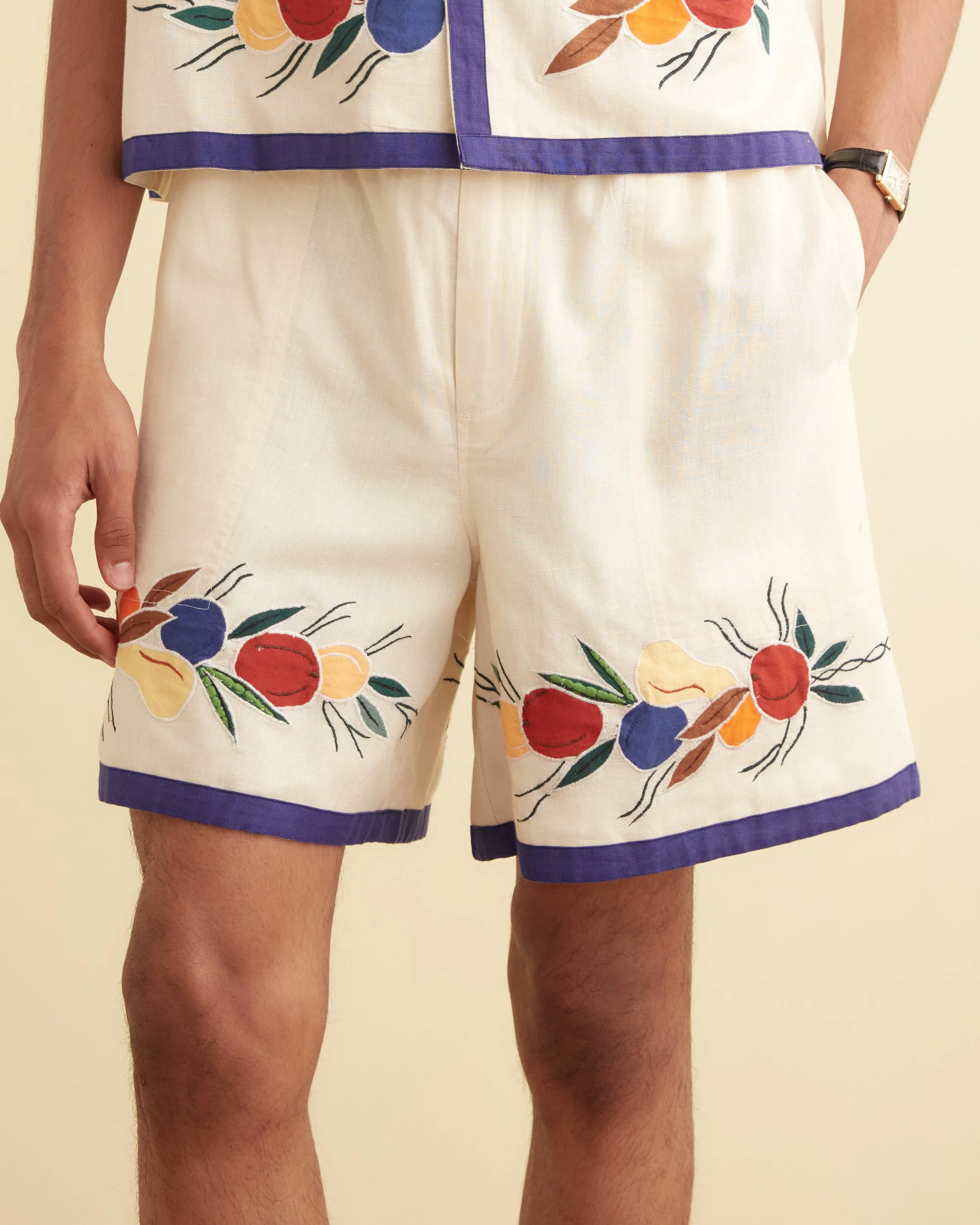Appliqué Fruit Bunch Shorts sold by BODE product image thumbnail 2