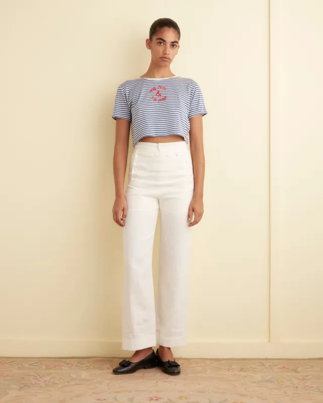 Frog and Pony Tee - Blue made by BODE