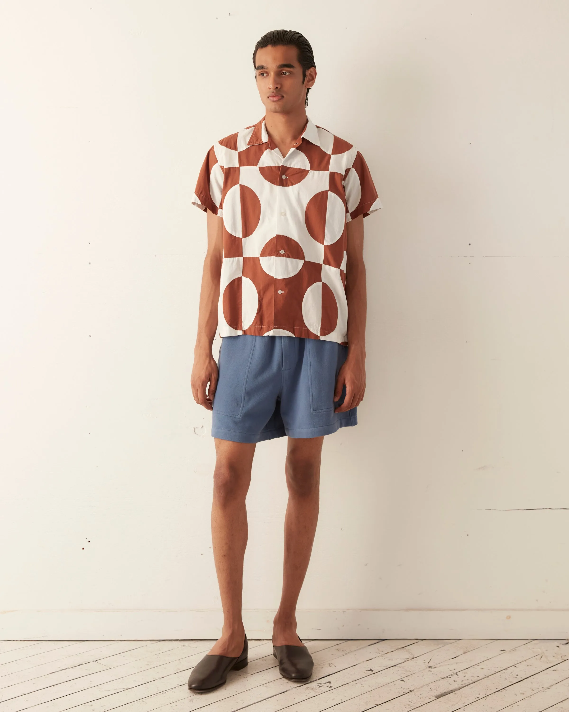 Duo Oval Patchwork Short Sleeve Shirt sold by BODE