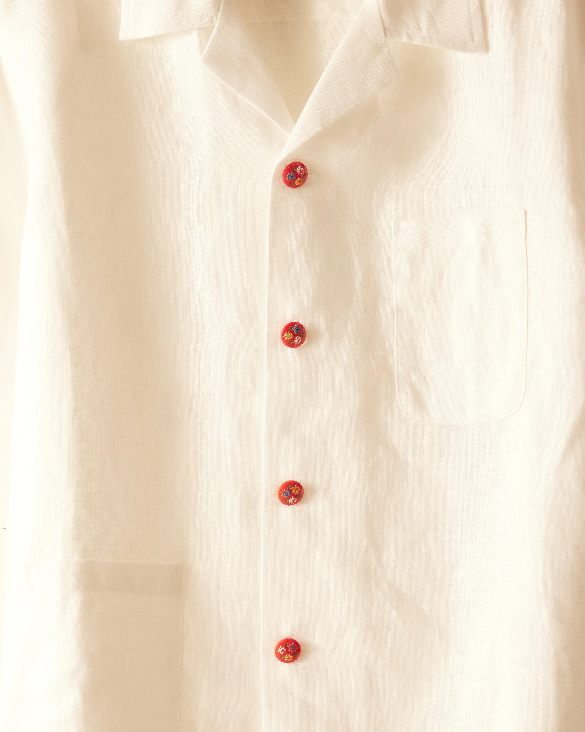 Flower Patch Button Short Sleeve Shirt - S/M sold by BODE product image thumbnail 2