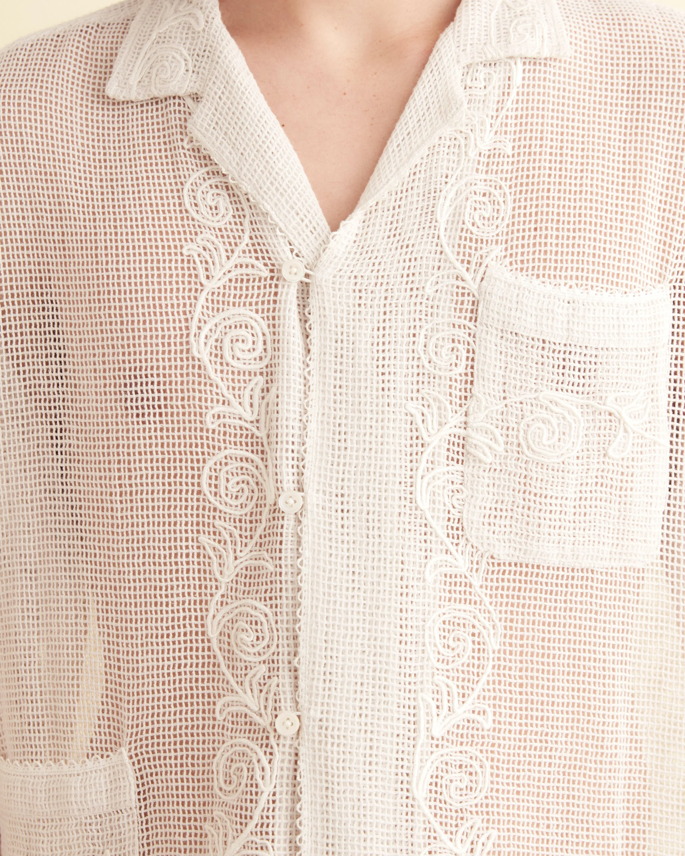 Mesh Filigree Short Sleeve Shirt sold by BODE product image thumbnail 2