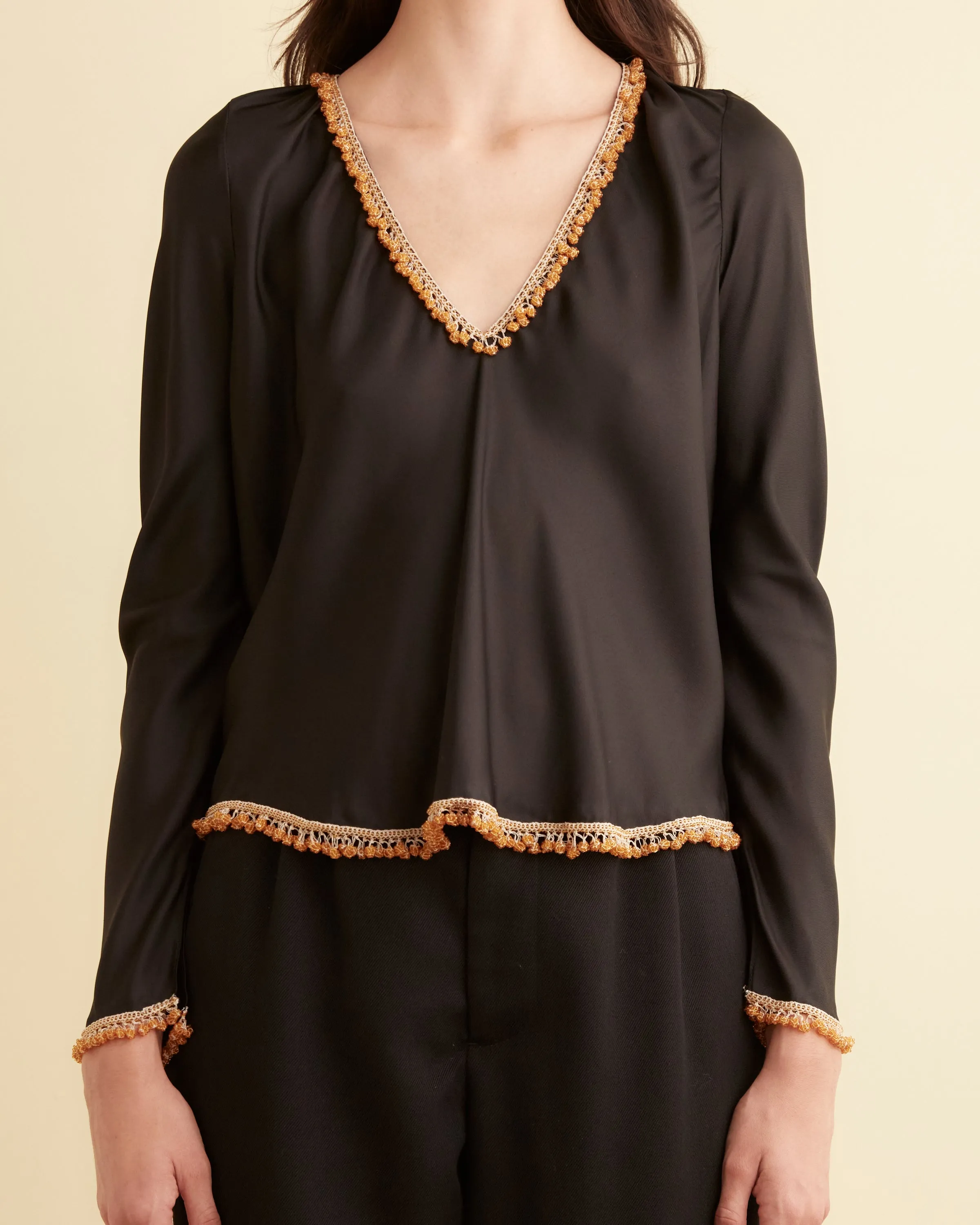 Sun Bead Black Top - XS sold by BODE product image thumbnail 2