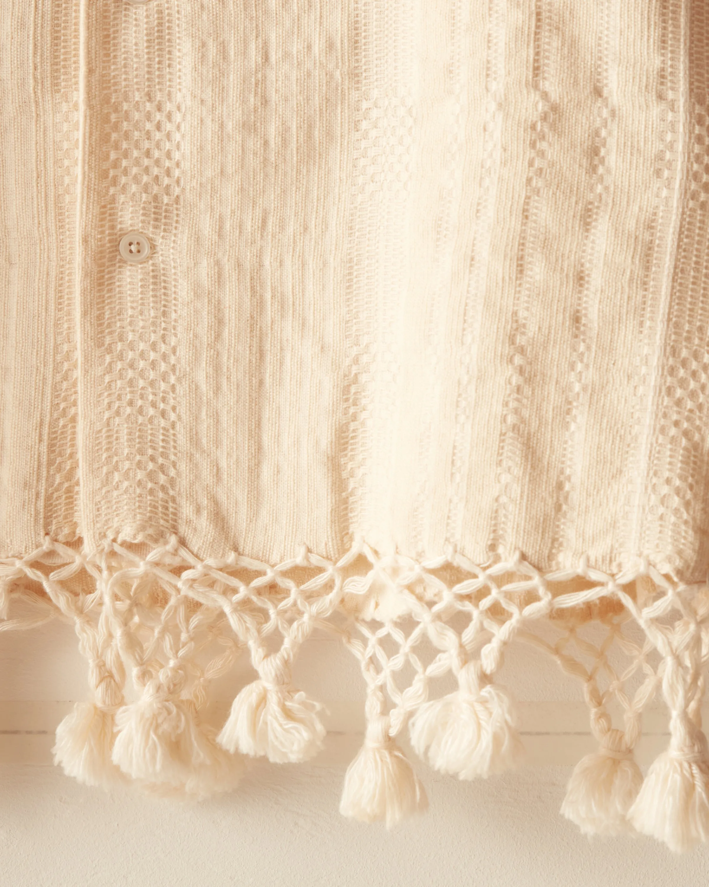 Honeycomb Cream Shirt - S/M sold by BODE product image thumbnail 2