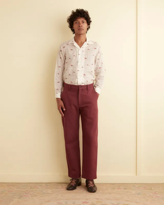 Sheer Camel Long Sleeve Shirt sold by BODE