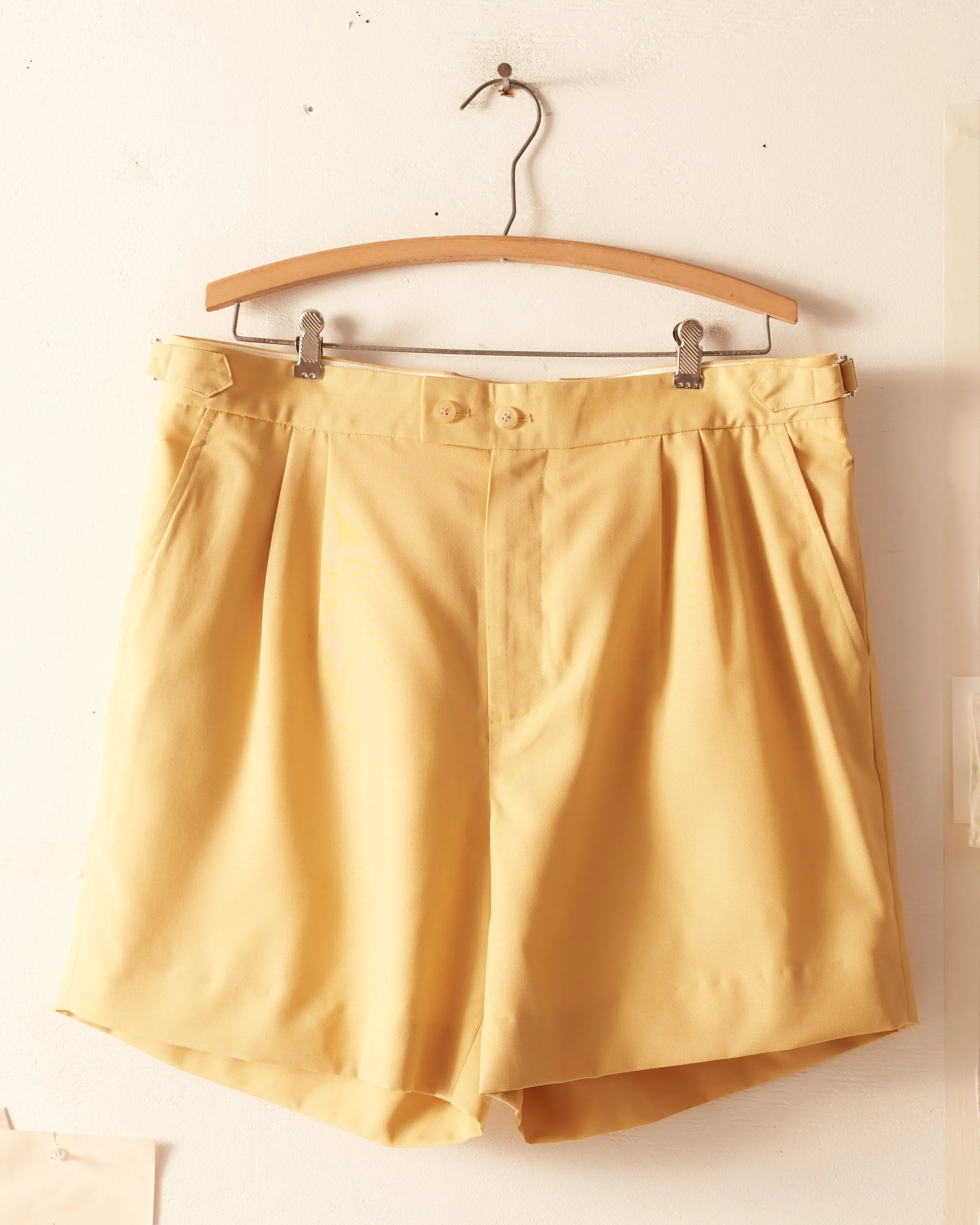 Mustard Wool Shorts - 36 sold by BODE