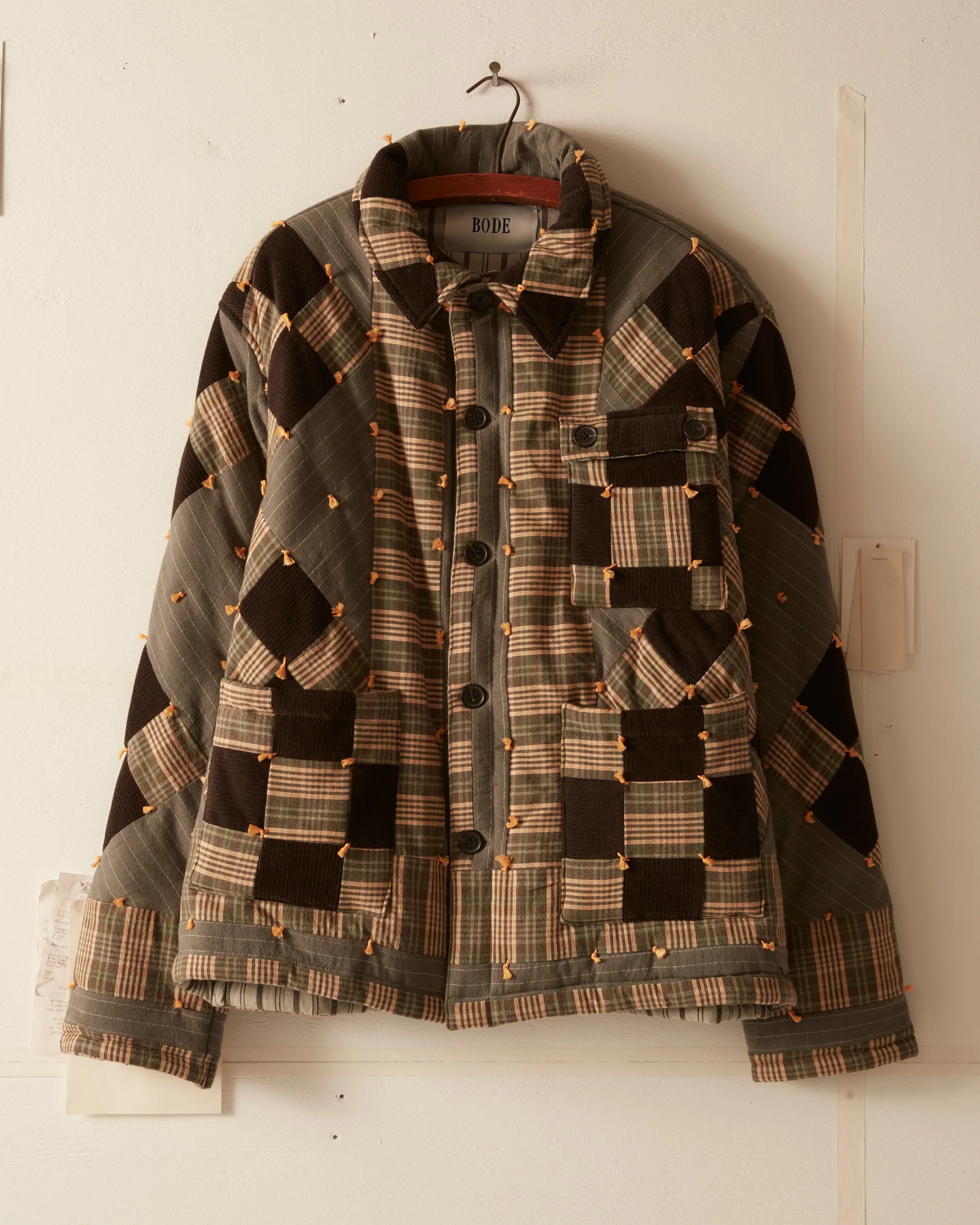 Corduroy Nine Patch Quilt Jacket sold by BODE