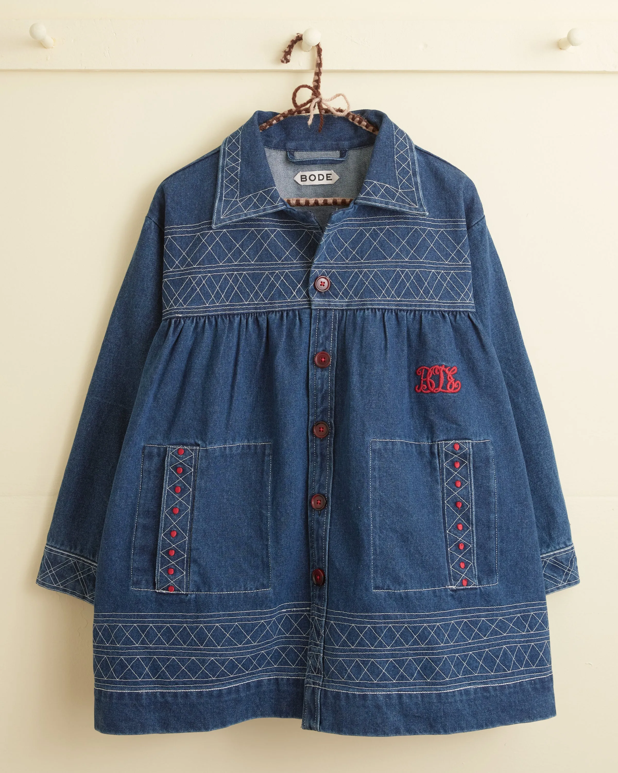 Embroidered Denim Quincy Jacket sold by BODE product image thumbnail 4
