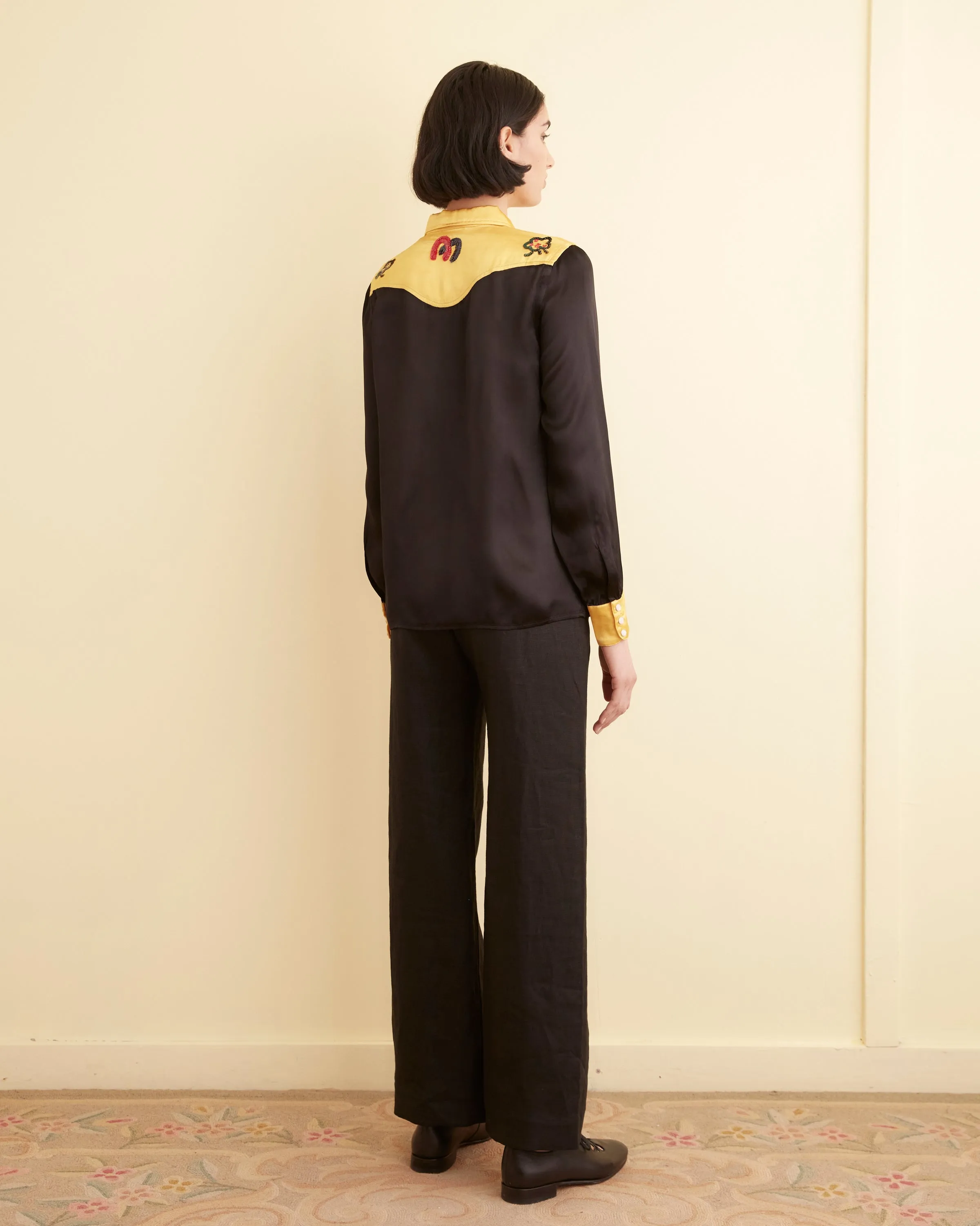 Sequin Rodeo Shirt - Gold/Black sold by BODE product image thumbnail 3