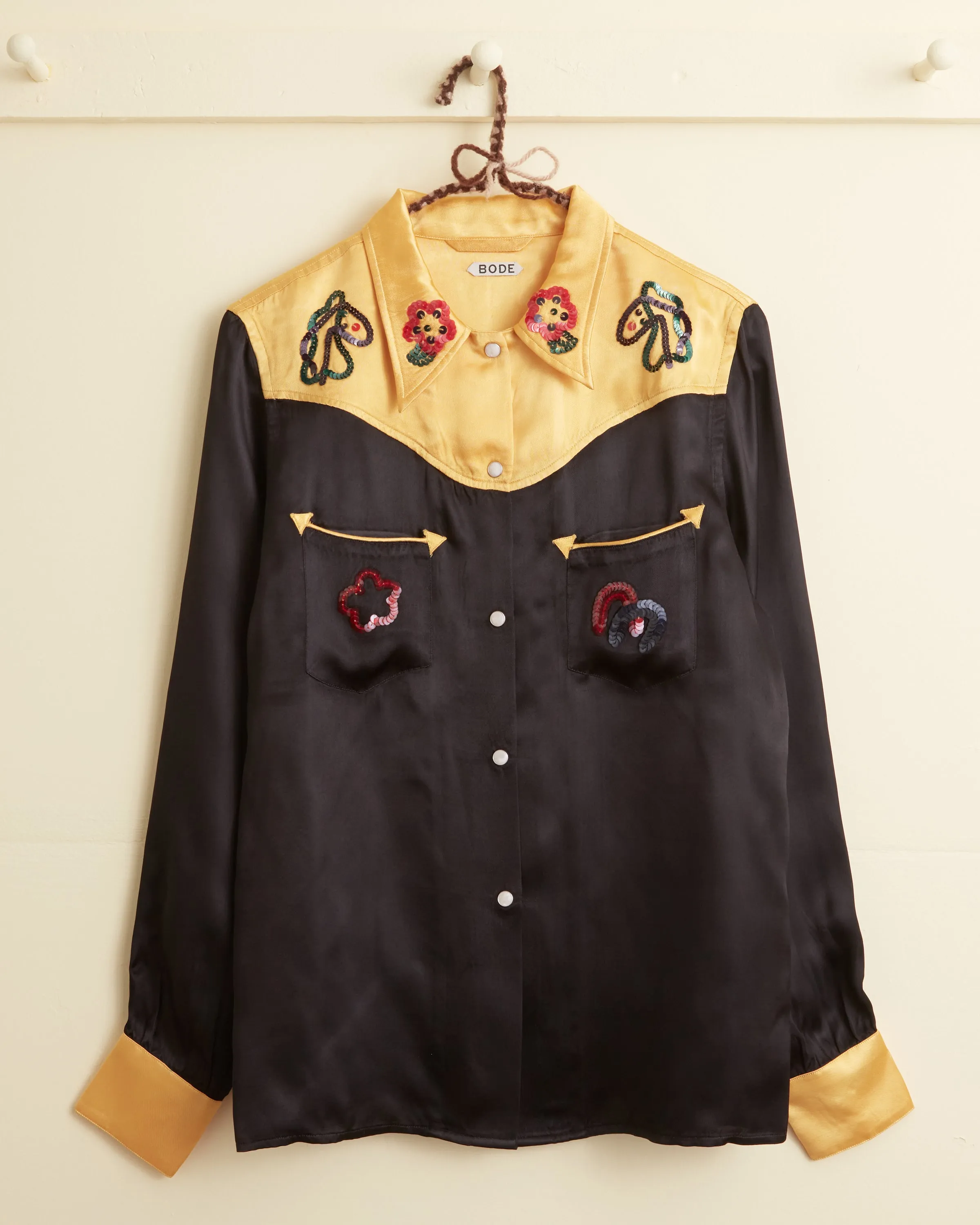 Sequin Rodeo Shirt - Gold/Black sold by BODE product image thumbnail 4