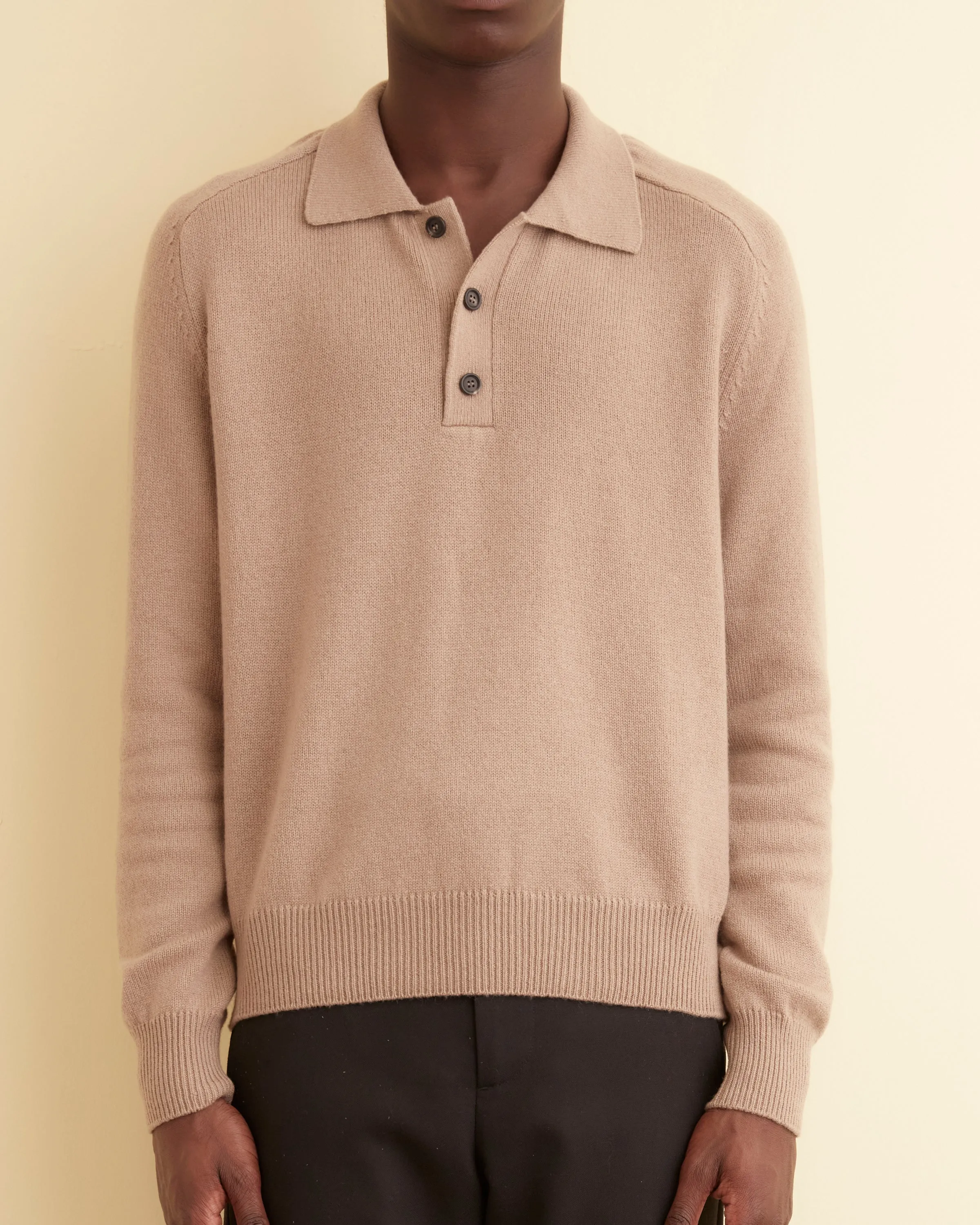 Cashmere Polo - Oatmeal sold by BODE product image thumbnail 2