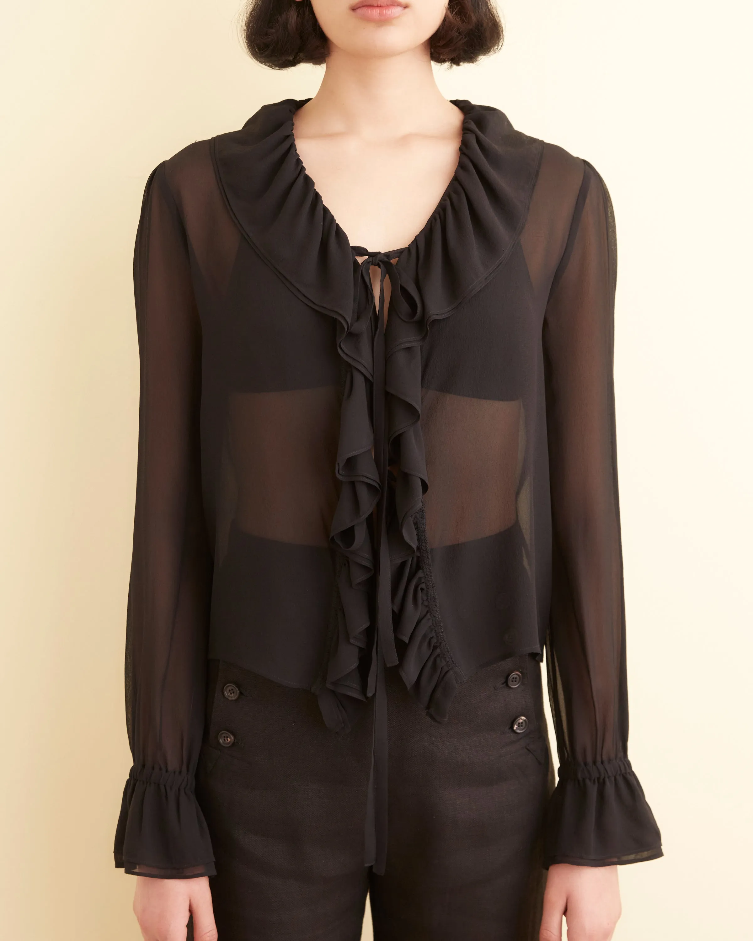 Flounce Blouse - Black sold by BODE product image thumbnail 2