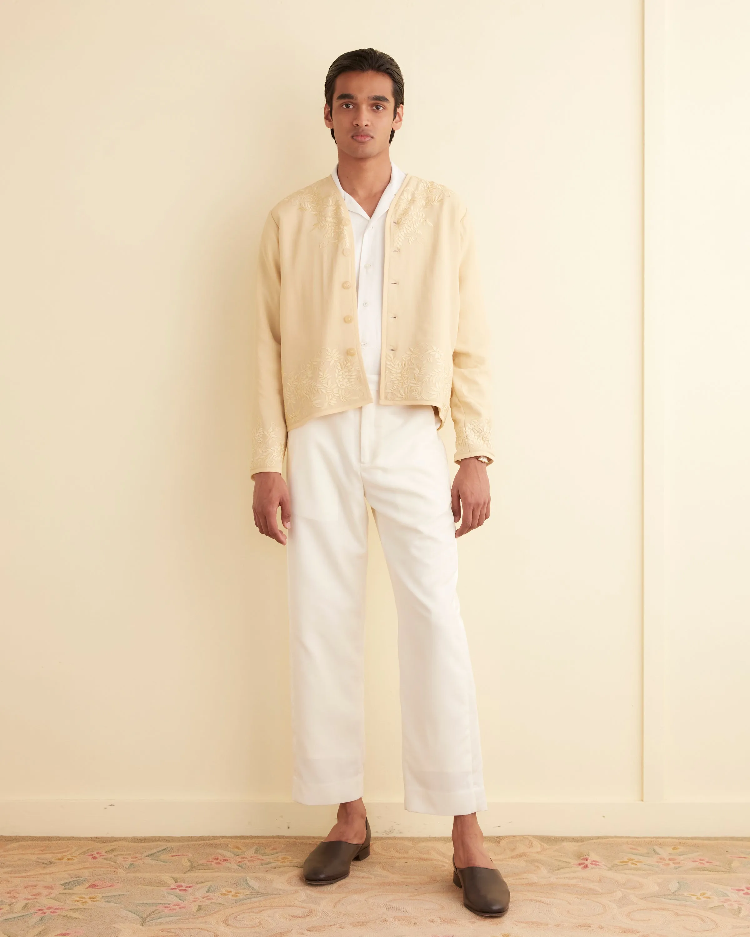 Embroidered Wisteria Liner Jacket sold by BODE