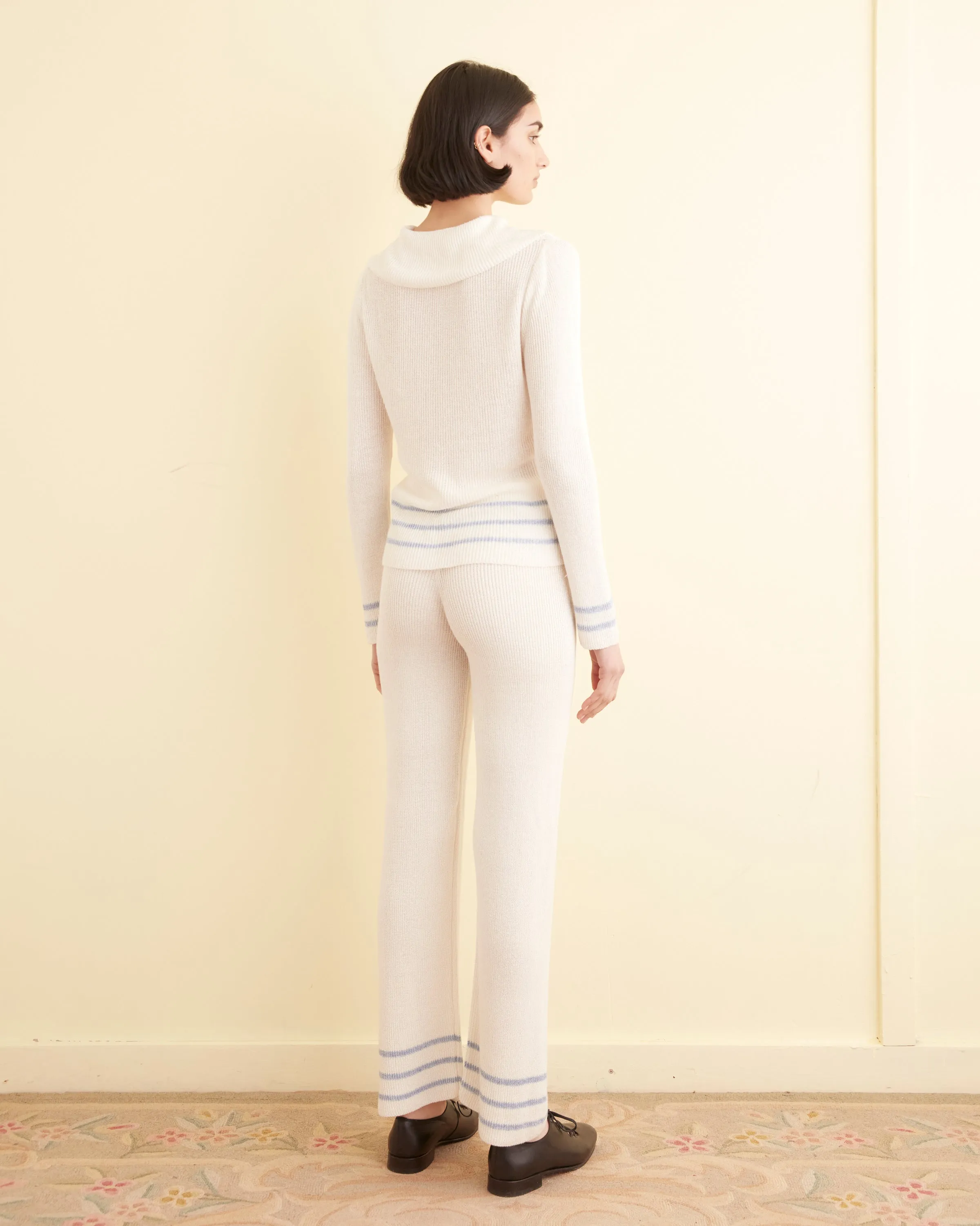 Quincy Stripe Joggers - Cream sold by BODE product image thumbnail 3