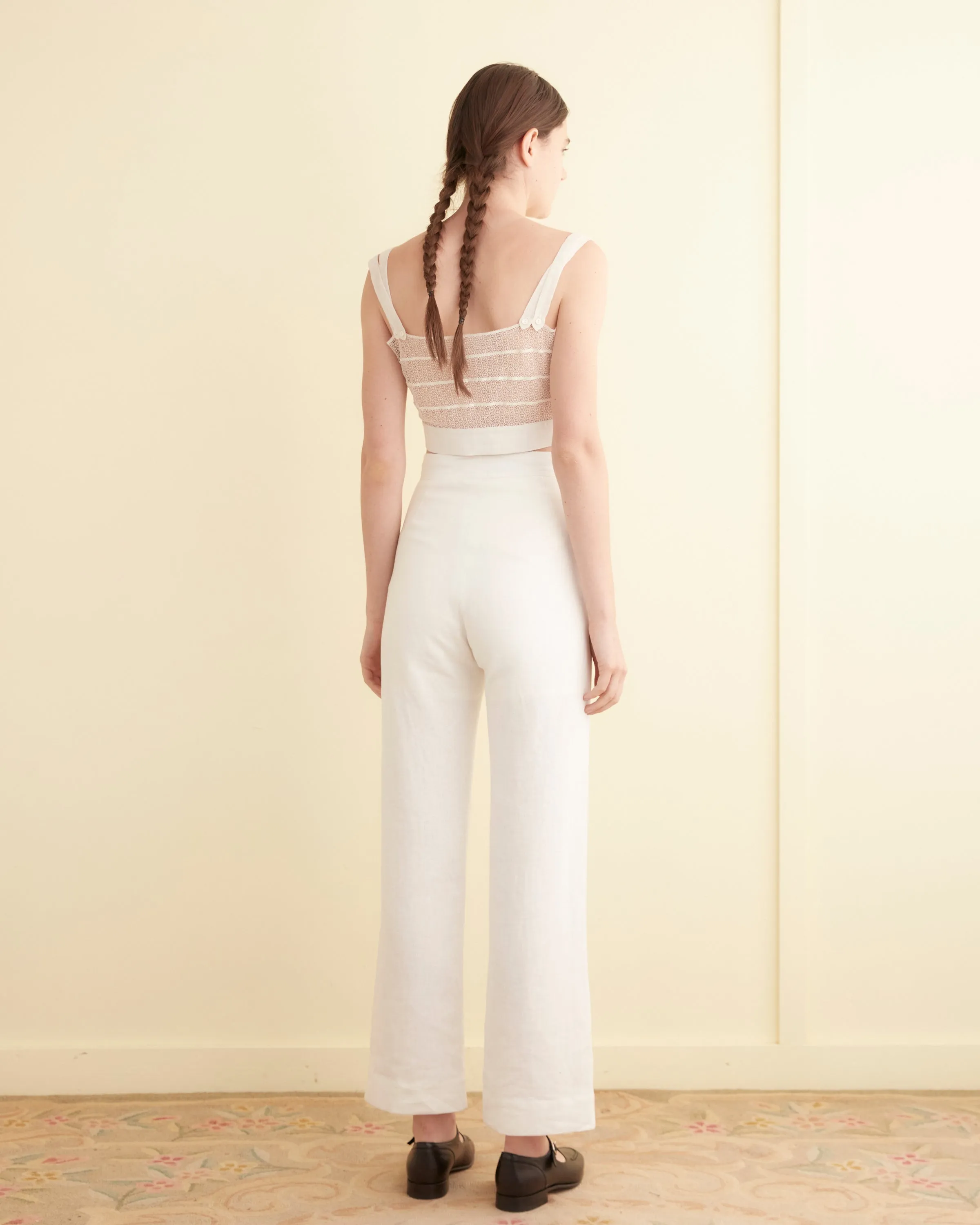 Linen Sailor Trousers - White sold by BODE product image thumbnail 3