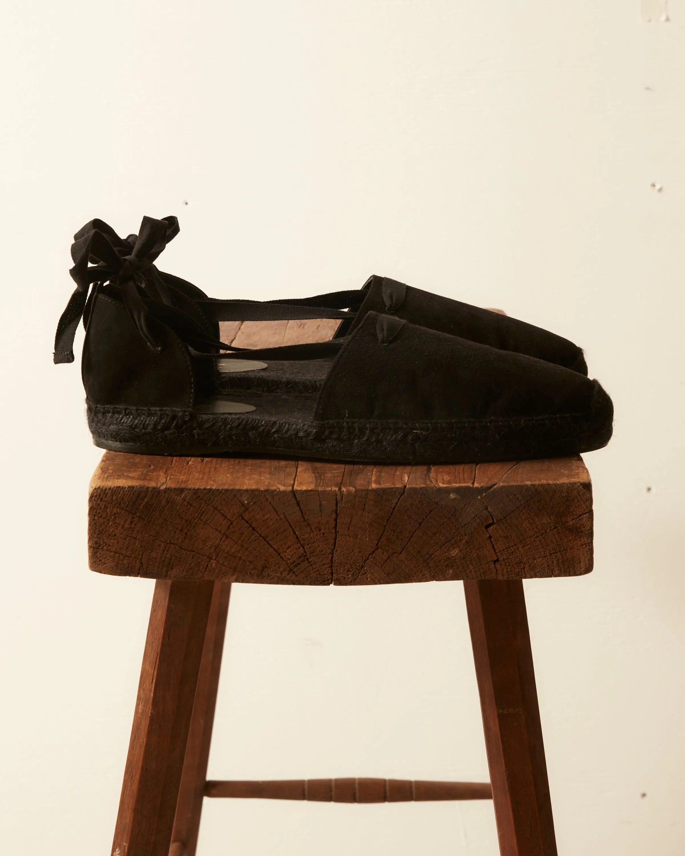 Suede Lace-Up Espadrilles - Black sold by BODE product image thumbnail 4
