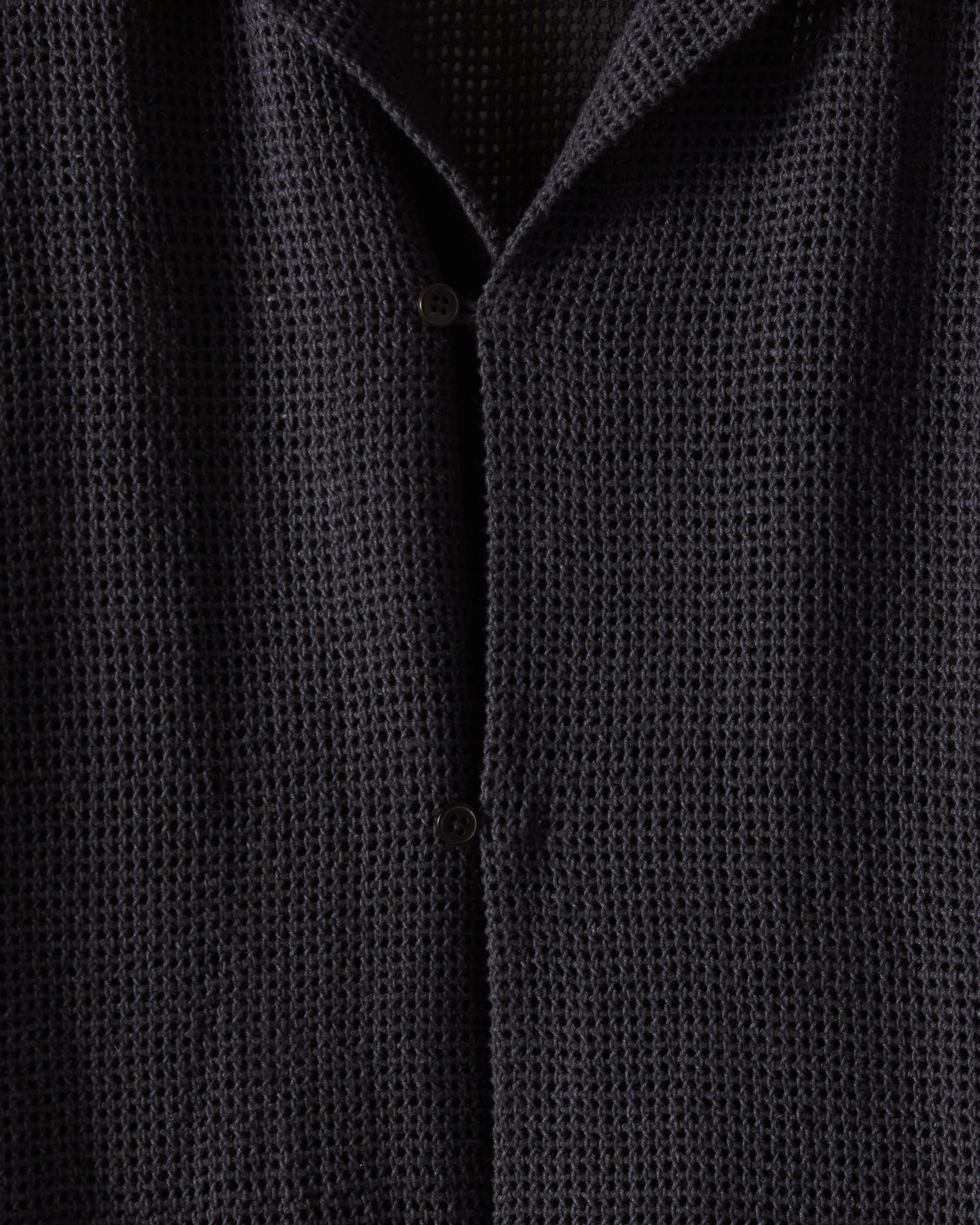 Open Weave Long Sleeve Shirt - Navy sold by BODE product image thumbnail 3