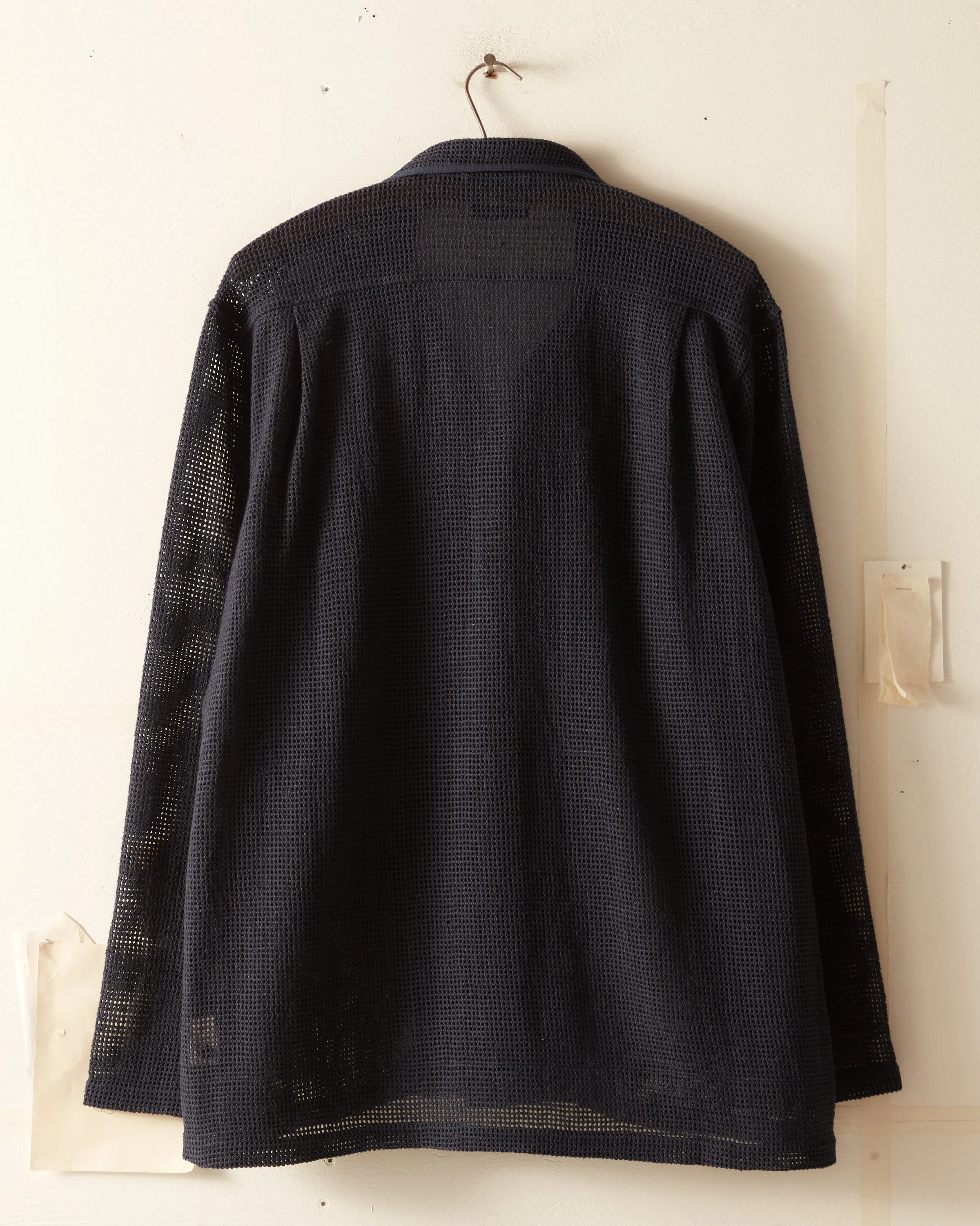 Open Weave Long Sleeve Shirt - Navy sold by BODE product image thumbnail 5