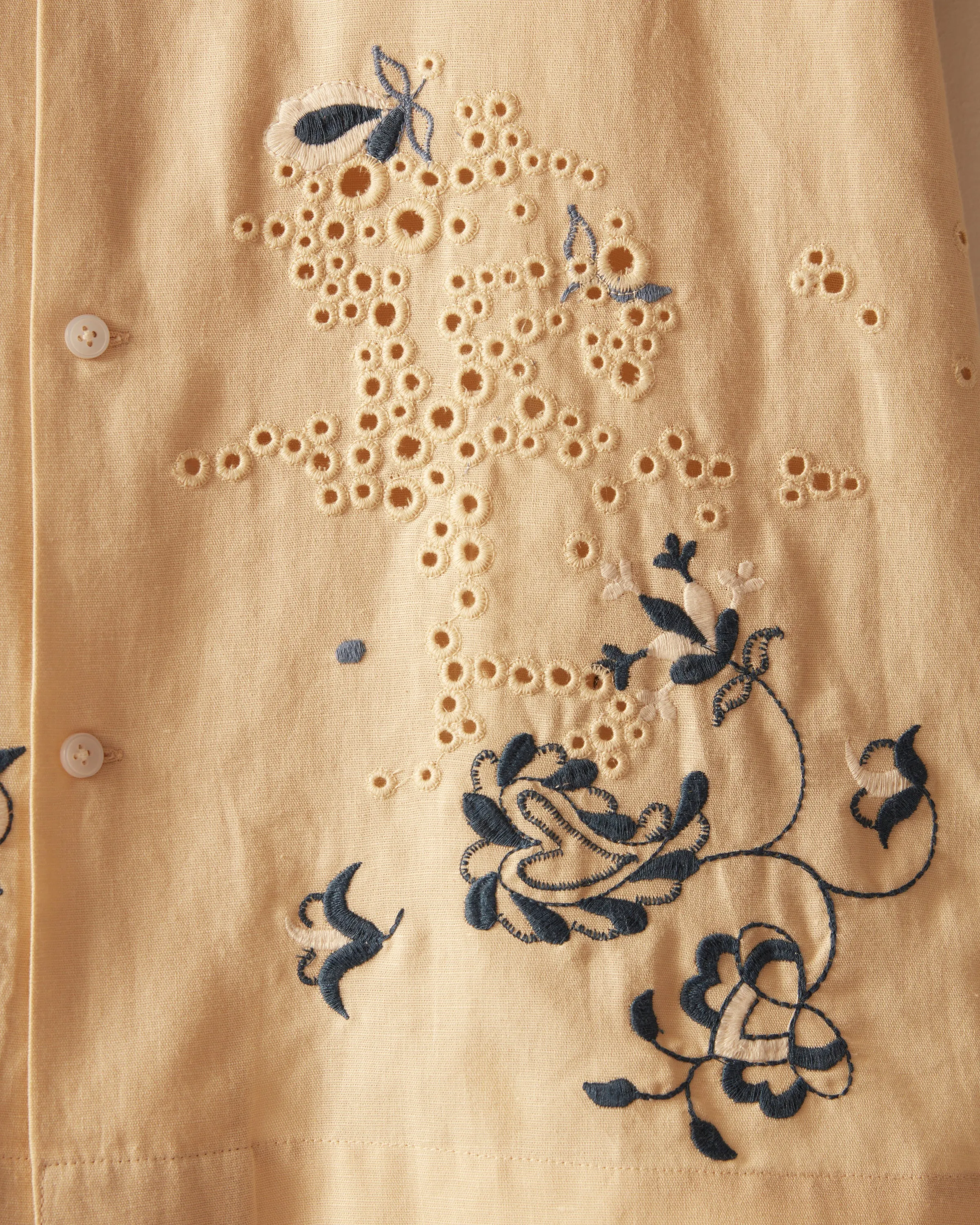 Mended Floral Short Sleeve Shirt sold by BODE product image thumbnail 3