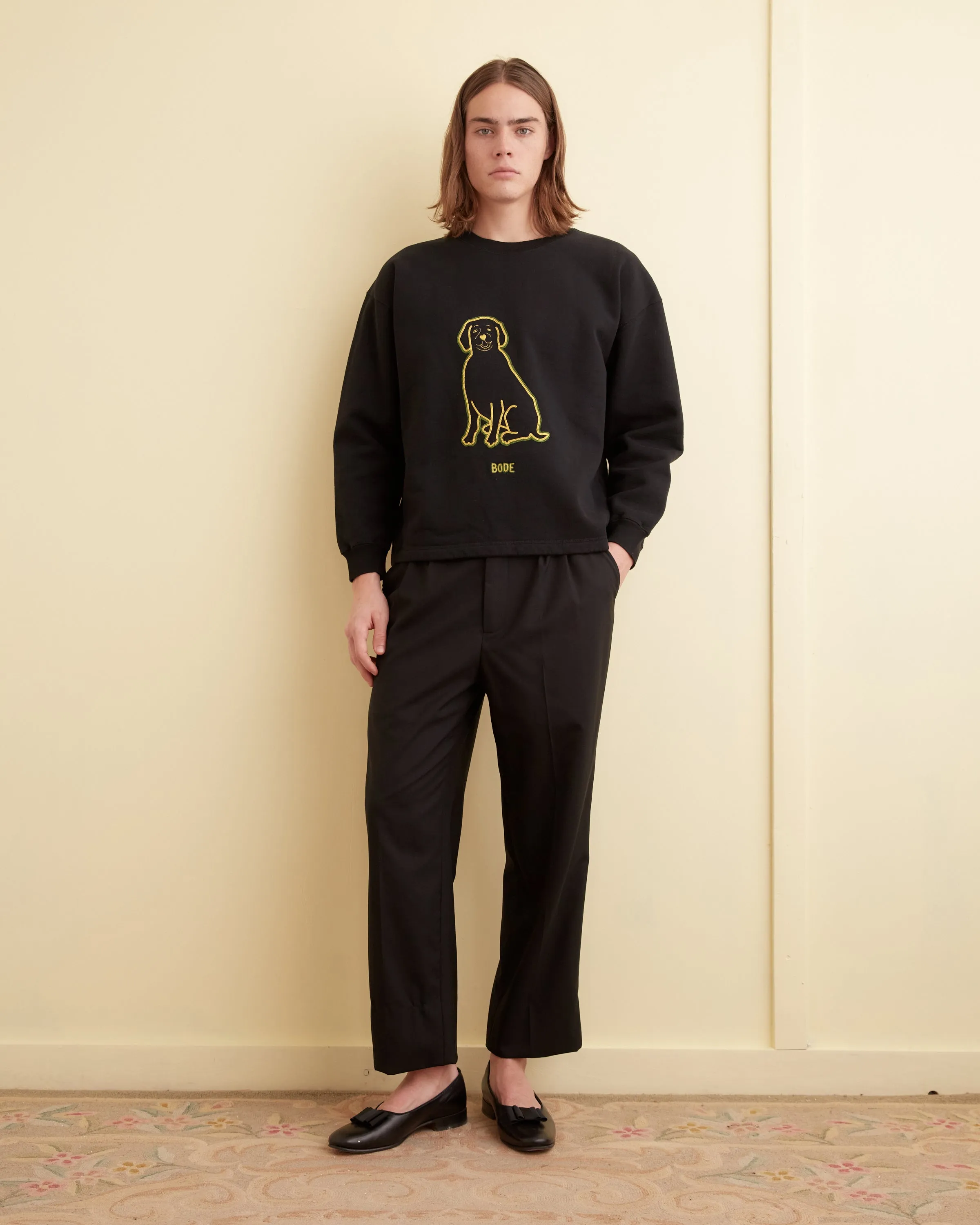 Embroidered Dog Crewneck sold by BODE