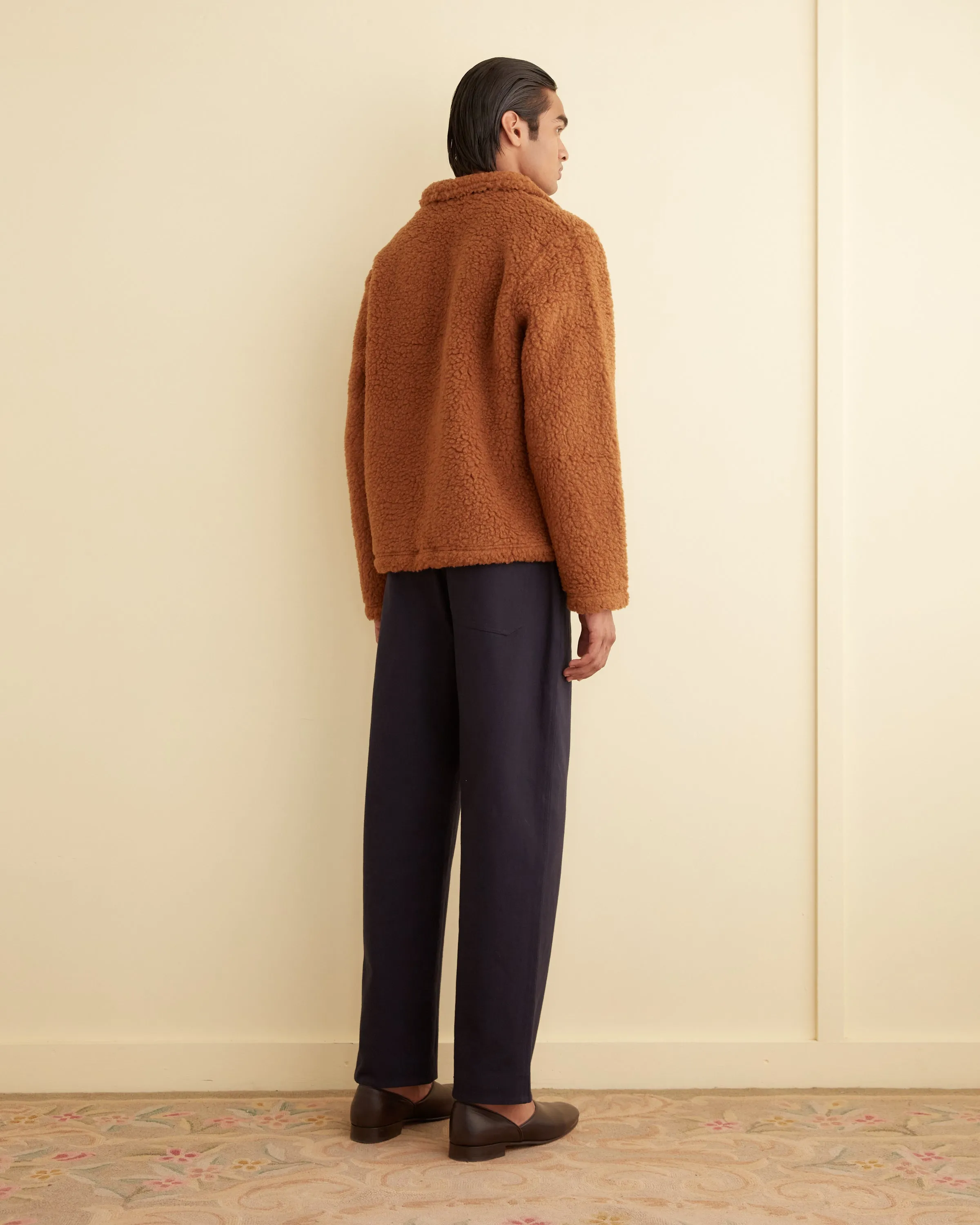 Fleece Tie-Up Pullover - Brown sold by BODE product image thumbnail 3