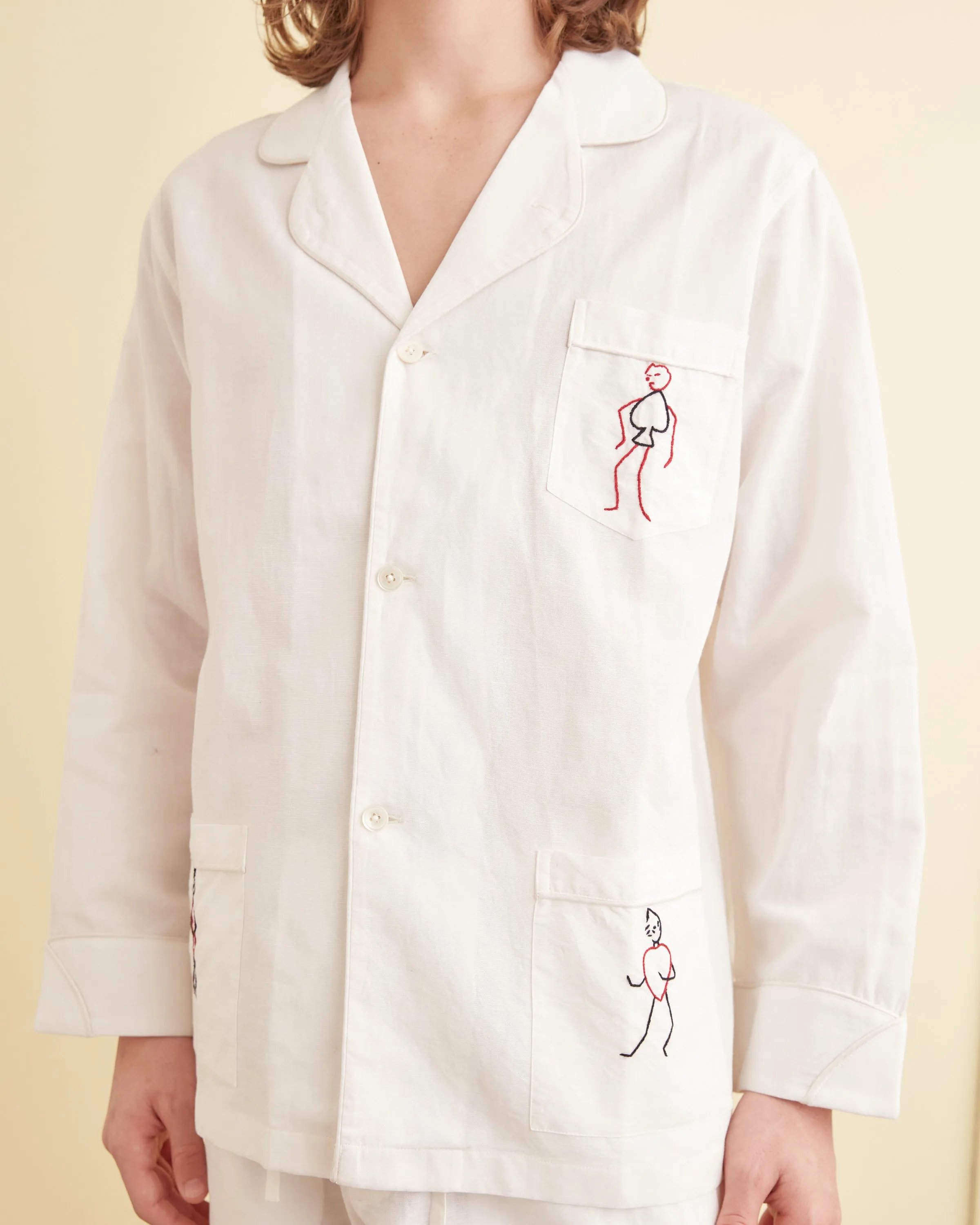 Embroidered Blackjack Pajama Shirt sold by BODE product image thumbnail 2